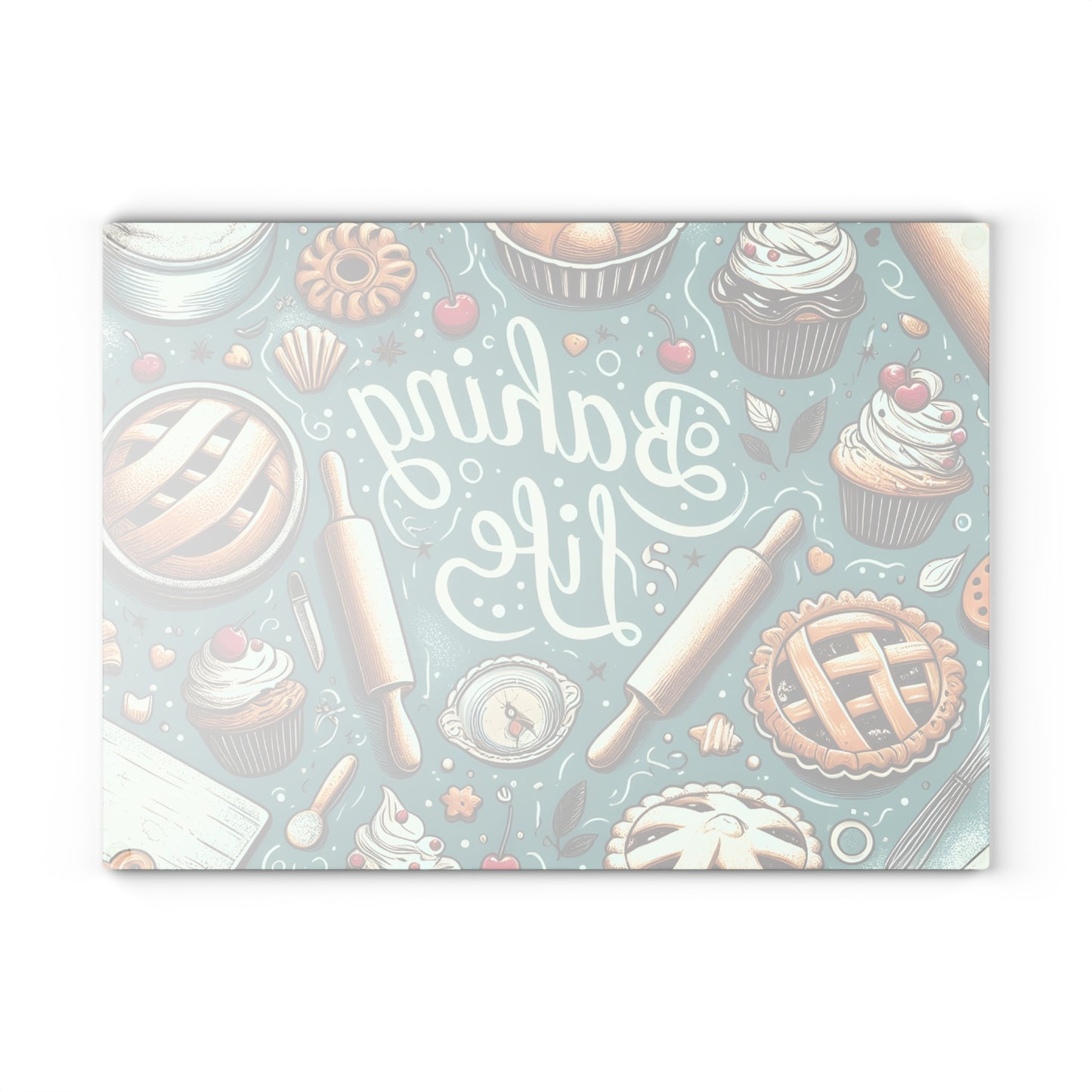 Baking Life Glass Cutting Board