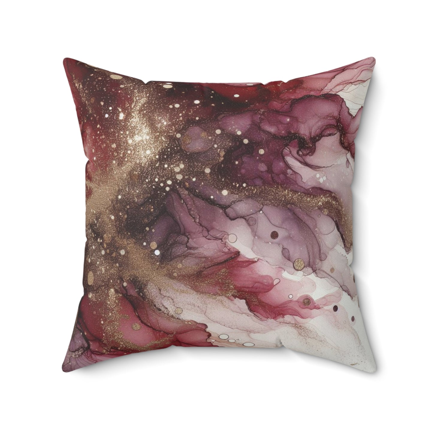 Decorative Spun Polyester Square Pillow, Beautiful Decor Pillow for Home or Office, Stylish Accent for Any Room,
