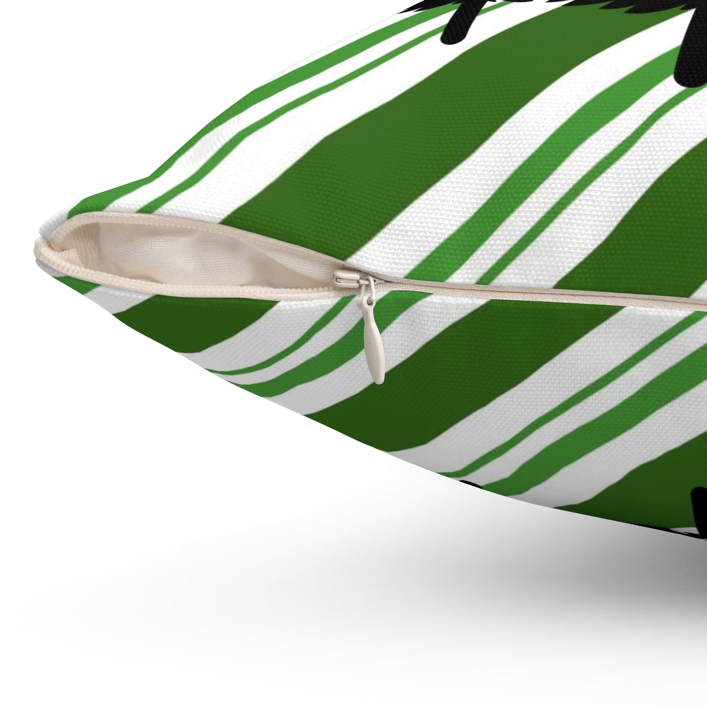 Christmas Theme Spun Polyester Square Pillow, Dog Lover's Holiday Decor for Home or Office, Dog Lovers Holiday Accent for Any Room