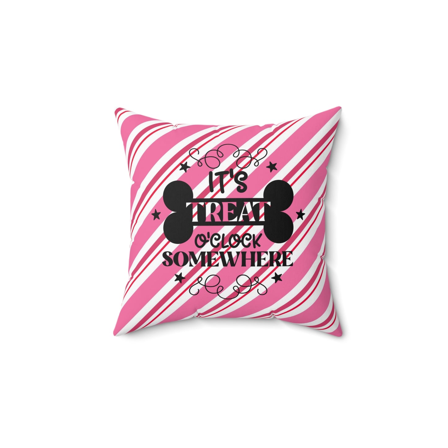 Pet Holiday Theme Spun Polyester Square Pillow, Pet Lover's Holiday Decor for Home or Office, Holiday Decor for Pet Lover's