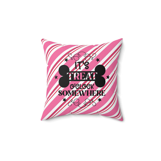 Pet Holiday Theme Spun Polyester Square Pillow, Pet Lover's Holiday Decor for Home or Office, Holiday Decor for Pet Lover's