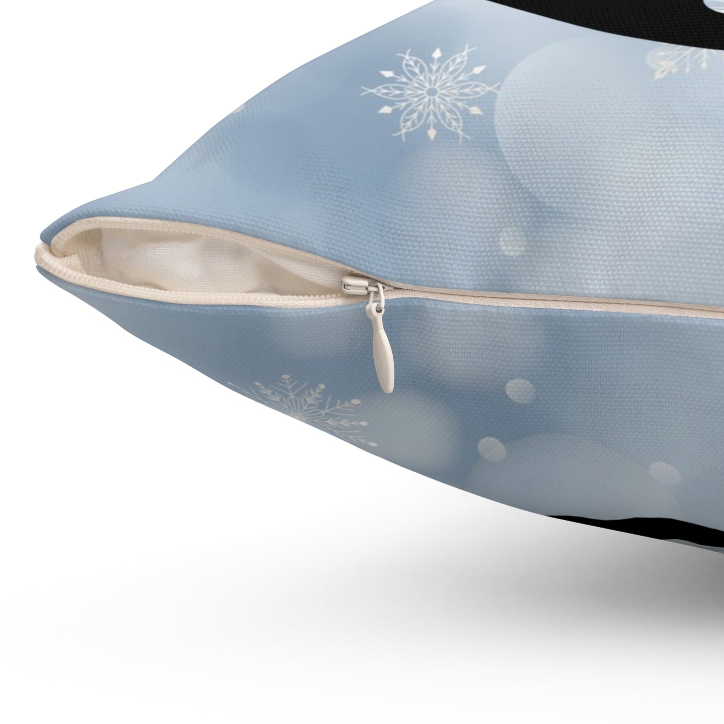 Pet Christmas Theme Spun Polyester Square Pillow, Pet Christmas Quote, Pet Dog Lover's Holiday Decor for Home or Office, Pet Holiday Accent