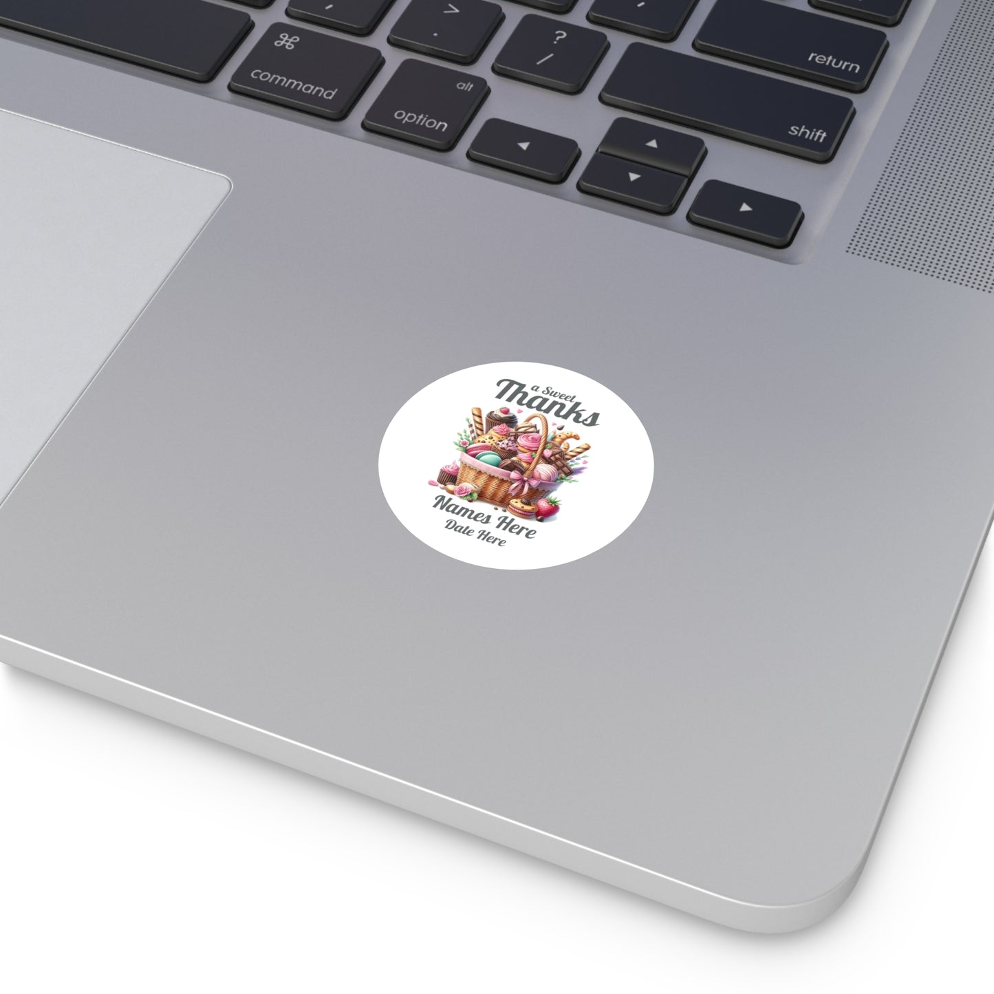 Sample Personalized Sweet Thanks Stickers for Events, Wedding Favors, Party Decor, Custom Labels, Gift Wrap