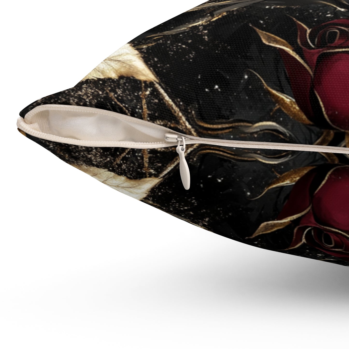 Elegant Gothic Floral Pillow, Decorative Cushion, Home Decor, Gift for Her, Living Room Styling, Halloween Decor, Valentine's Day Decoration