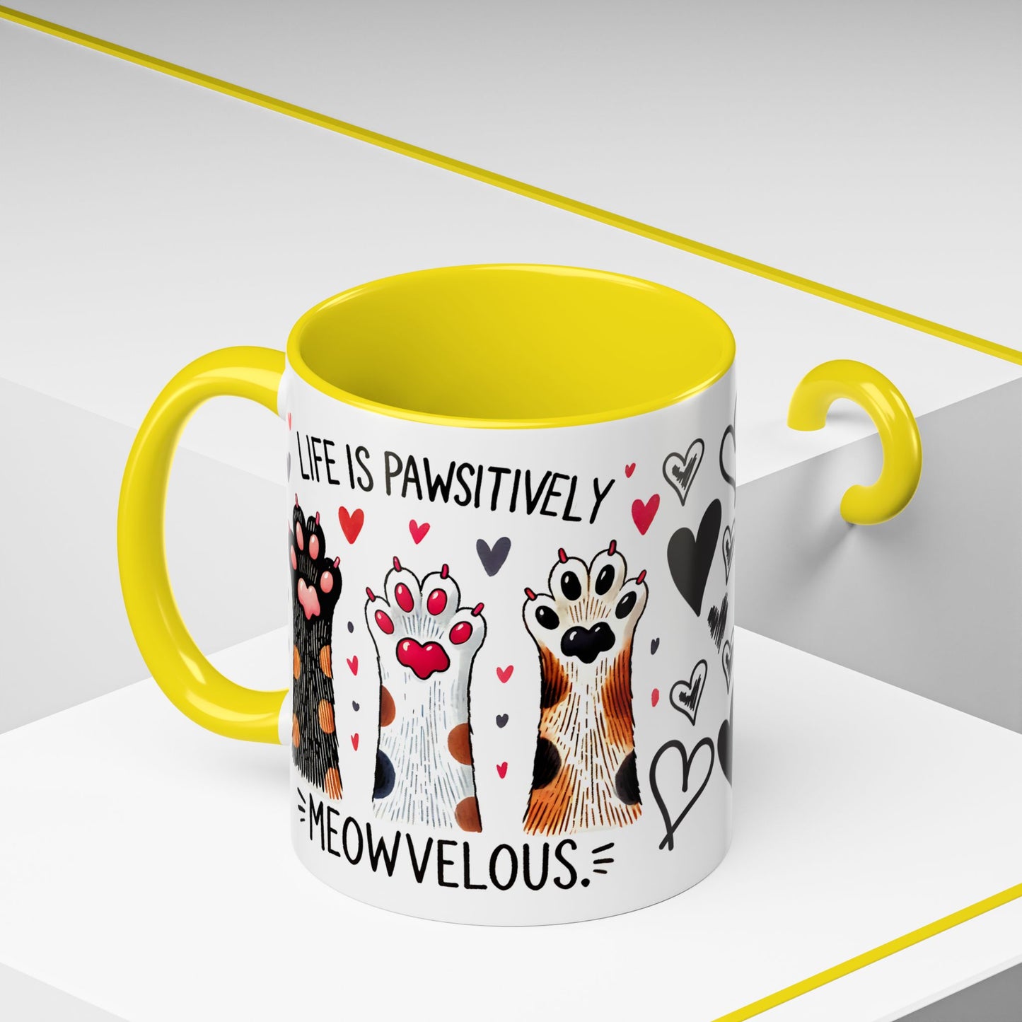 Coffee Mug - Humorous Stylish Cat Saying Mug, Gift Mug for Cat Lovers, Animal Lover Gift Idea, Housewarming Gift