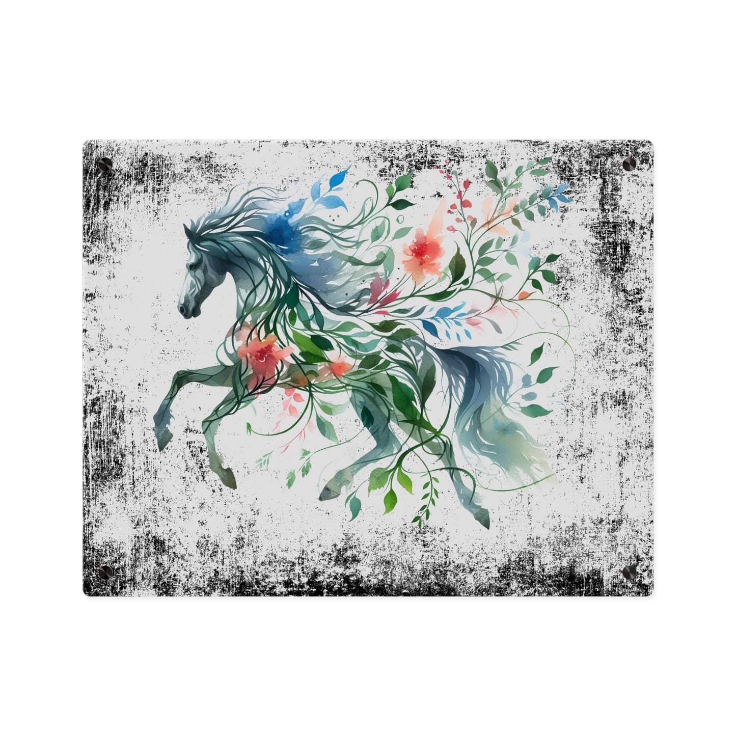 Whimsical Horse Acrylic Wall Art Panel – Nature-Inspired Home Decor