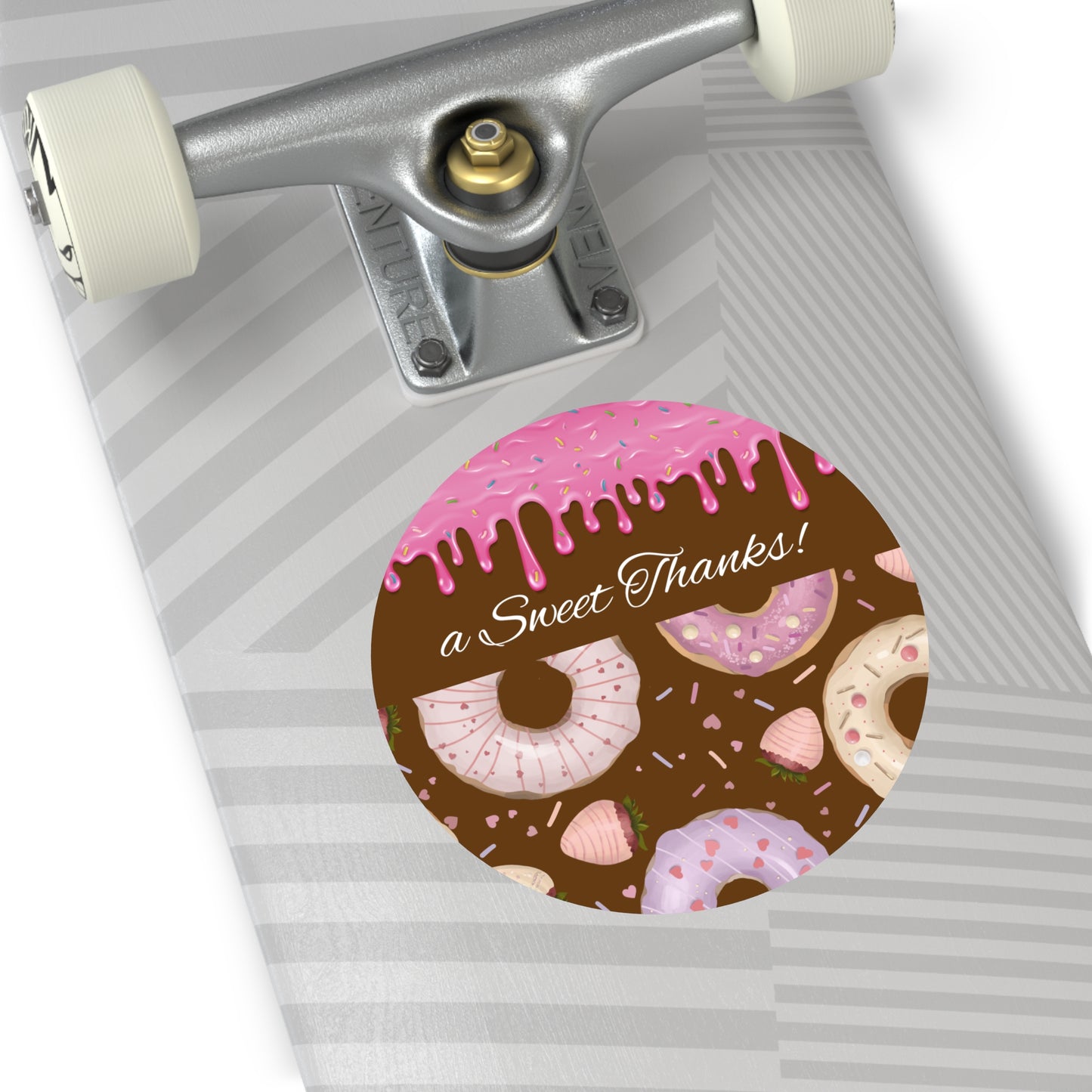 Custom Delightful Donut Vinyl Stickers, Sweet Thank You Labels, Party Favors, Custom Stickers for Gifts, Cute Decor for Celebrations, Goody bags