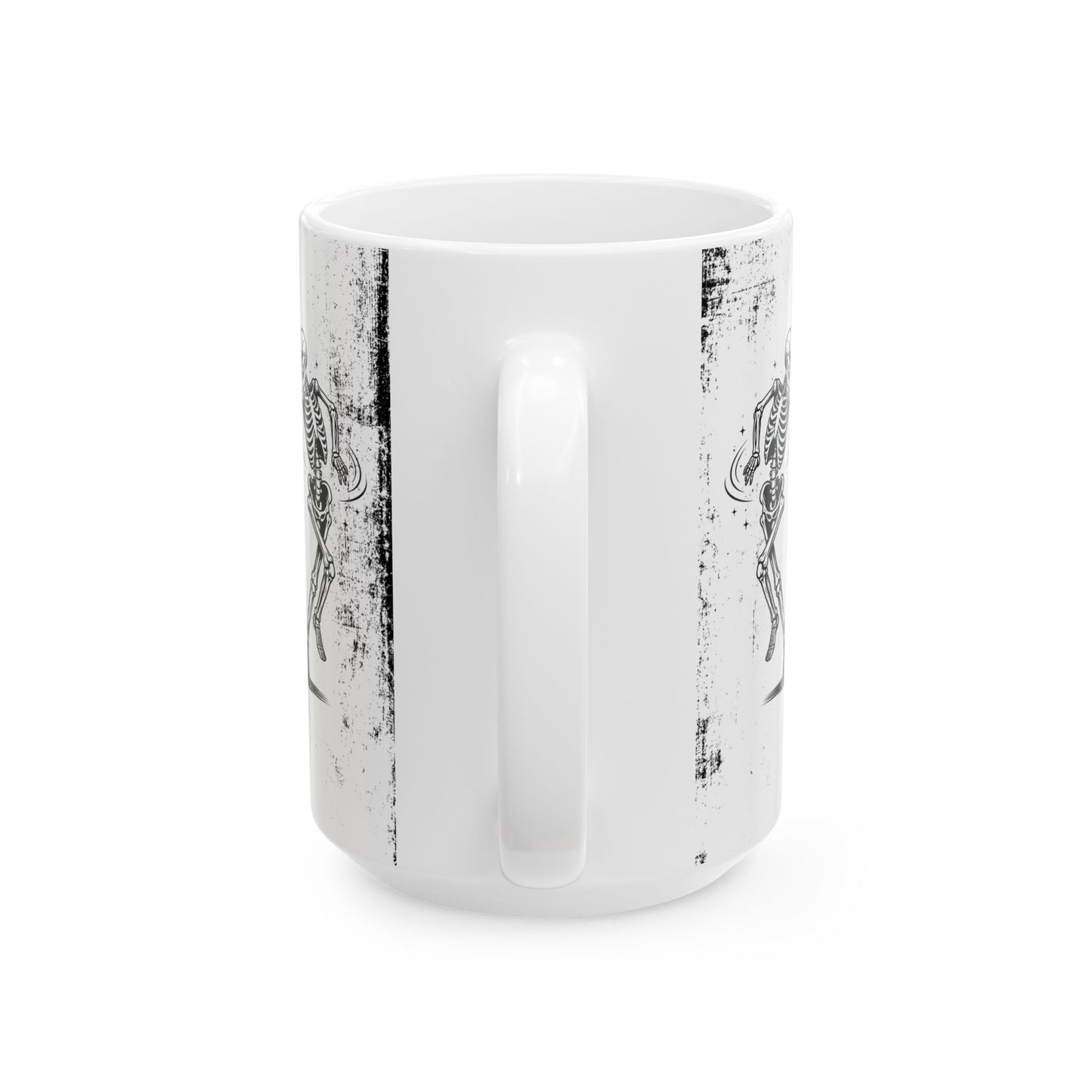 Mug — “So Happy Together” Romantic Skeleton Ceramic Coffee Mug with Hearts (11oz & 15oz)