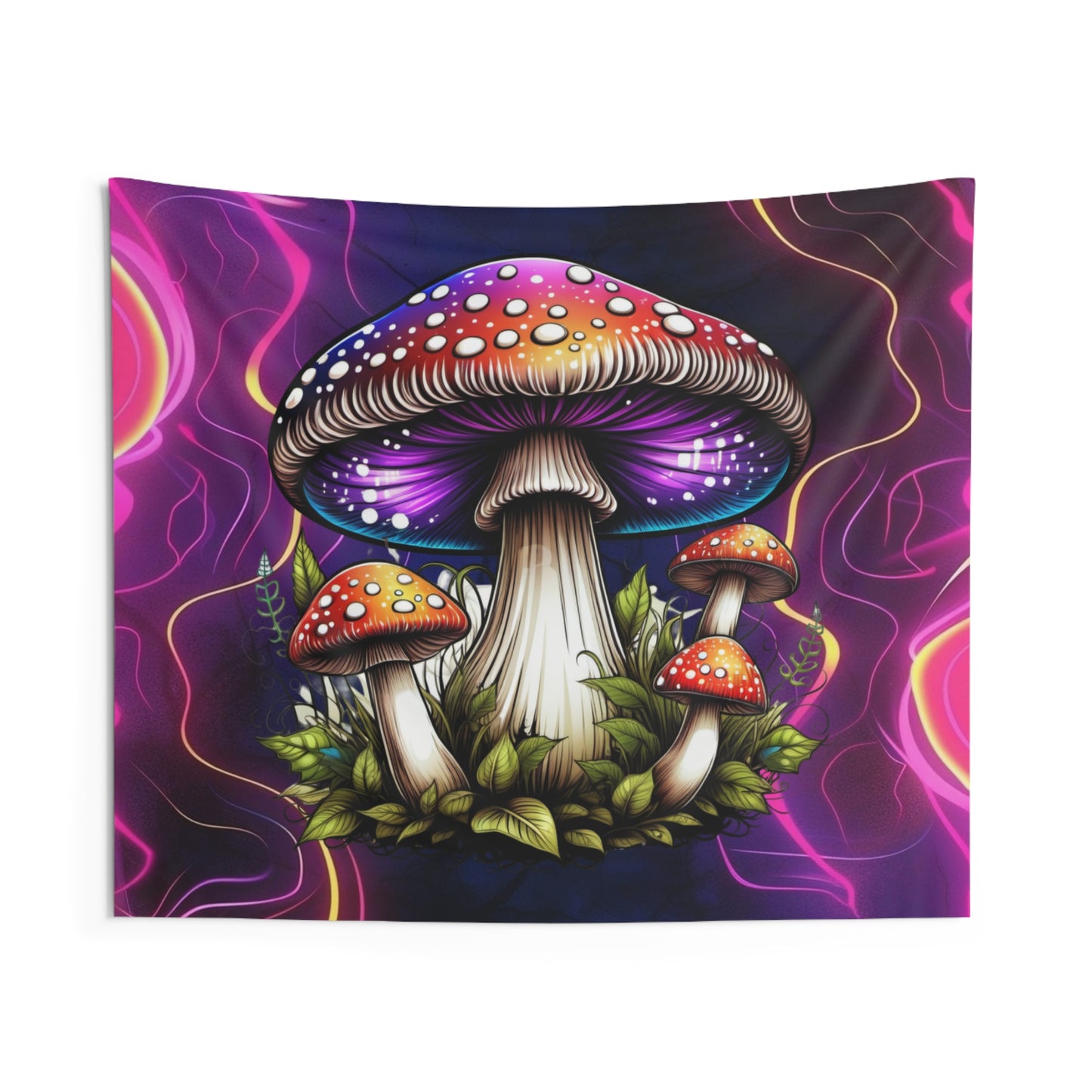 Psychedelic Mushroom Wall Tapestry, Bohemian Home Decor, Wall Art for Living Room, Bedroom, Dorm, Festival Decor