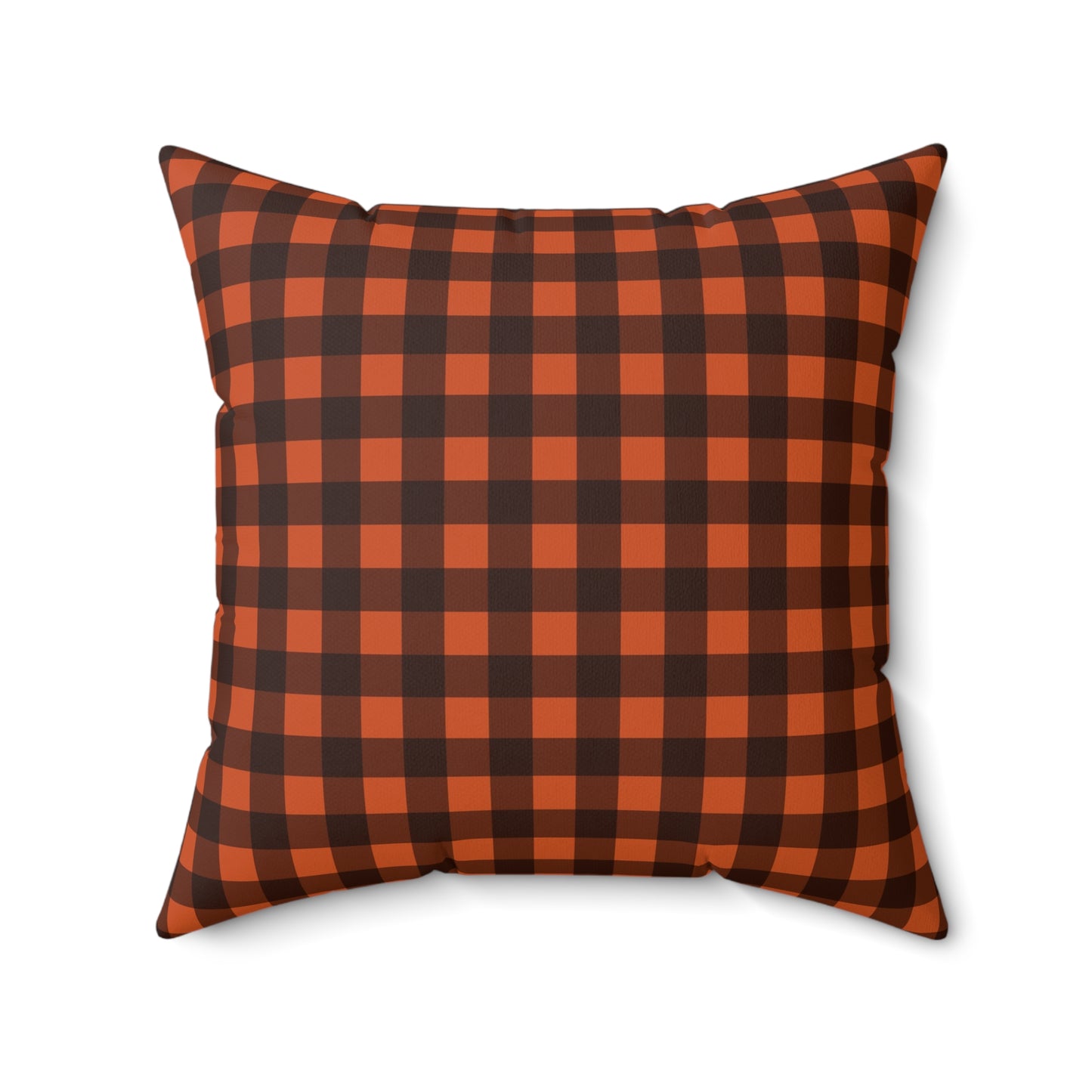Festive Square Pillow Two-Sided with Plaid and HoHoHo Paw Prints, Stylish Decor for Pet Lovers During the Holidays, Charming Accent for Any Room