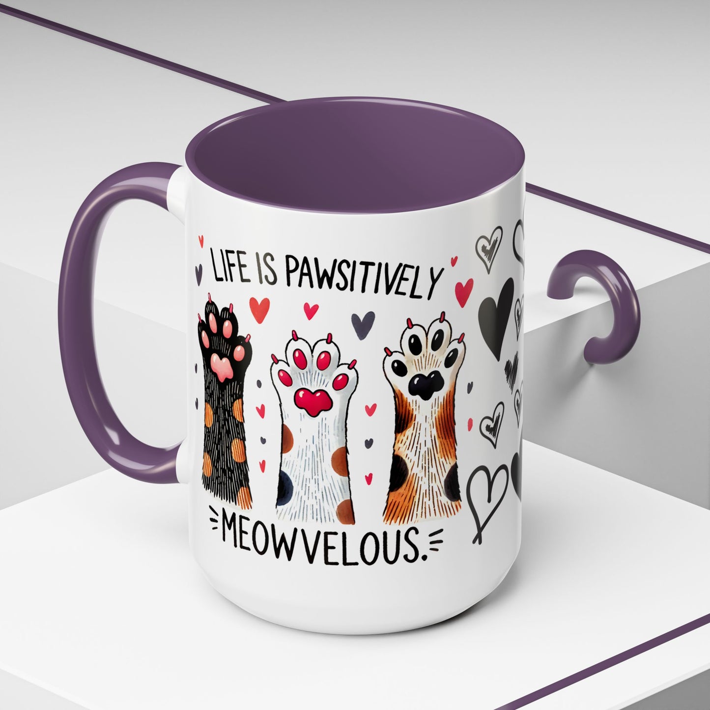 Coffee Mug - Humorous Stylish Cat Saying Mug, Gift Mug for Cat Lovers, Animal Lover Gift Idea, Housewarming Gift