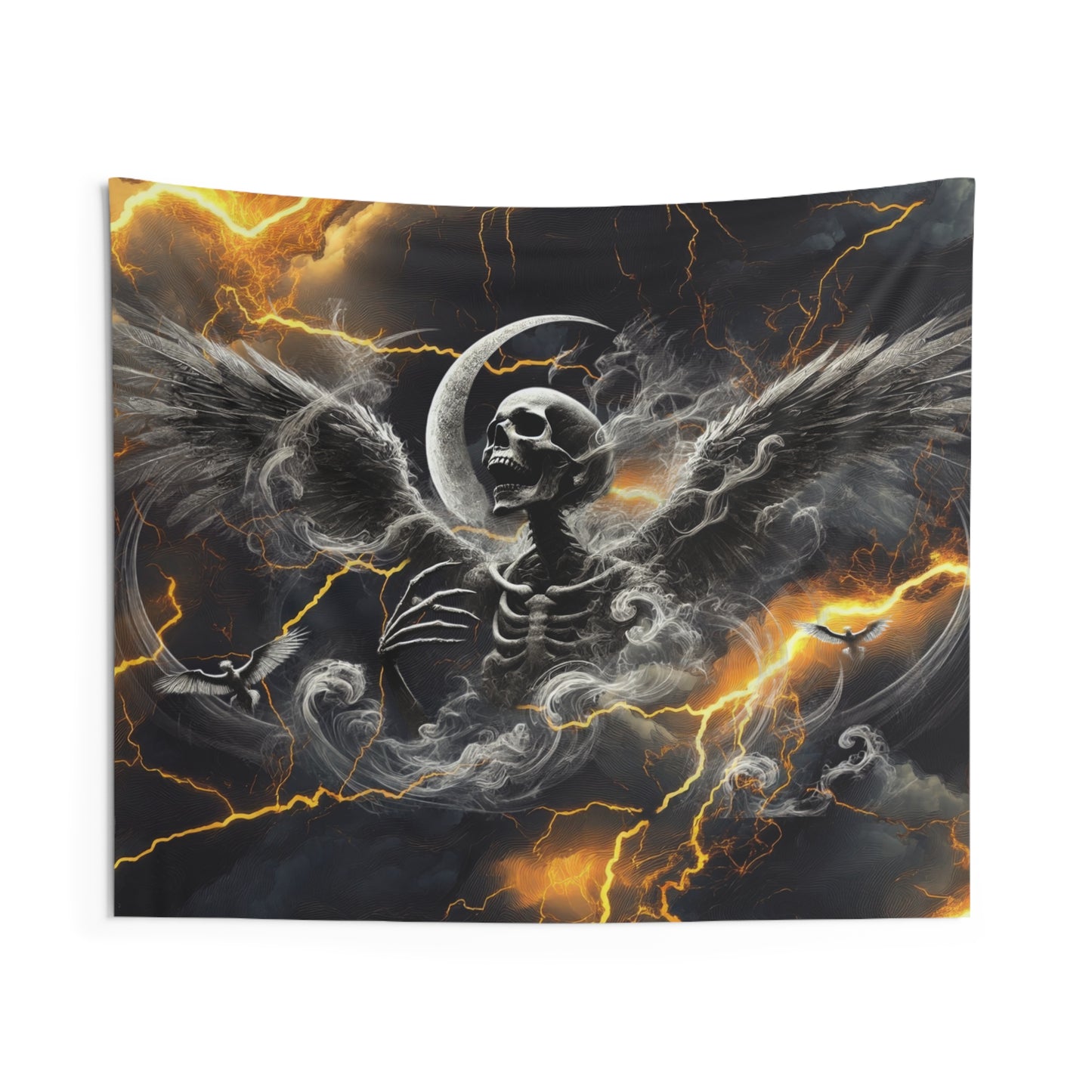 Gothic Skull Wall Tapestry - Dark Wall Decor, Bohemian Home Art, Halloween Decor, Unique Gift for Halloween, Witchy Aesthetic