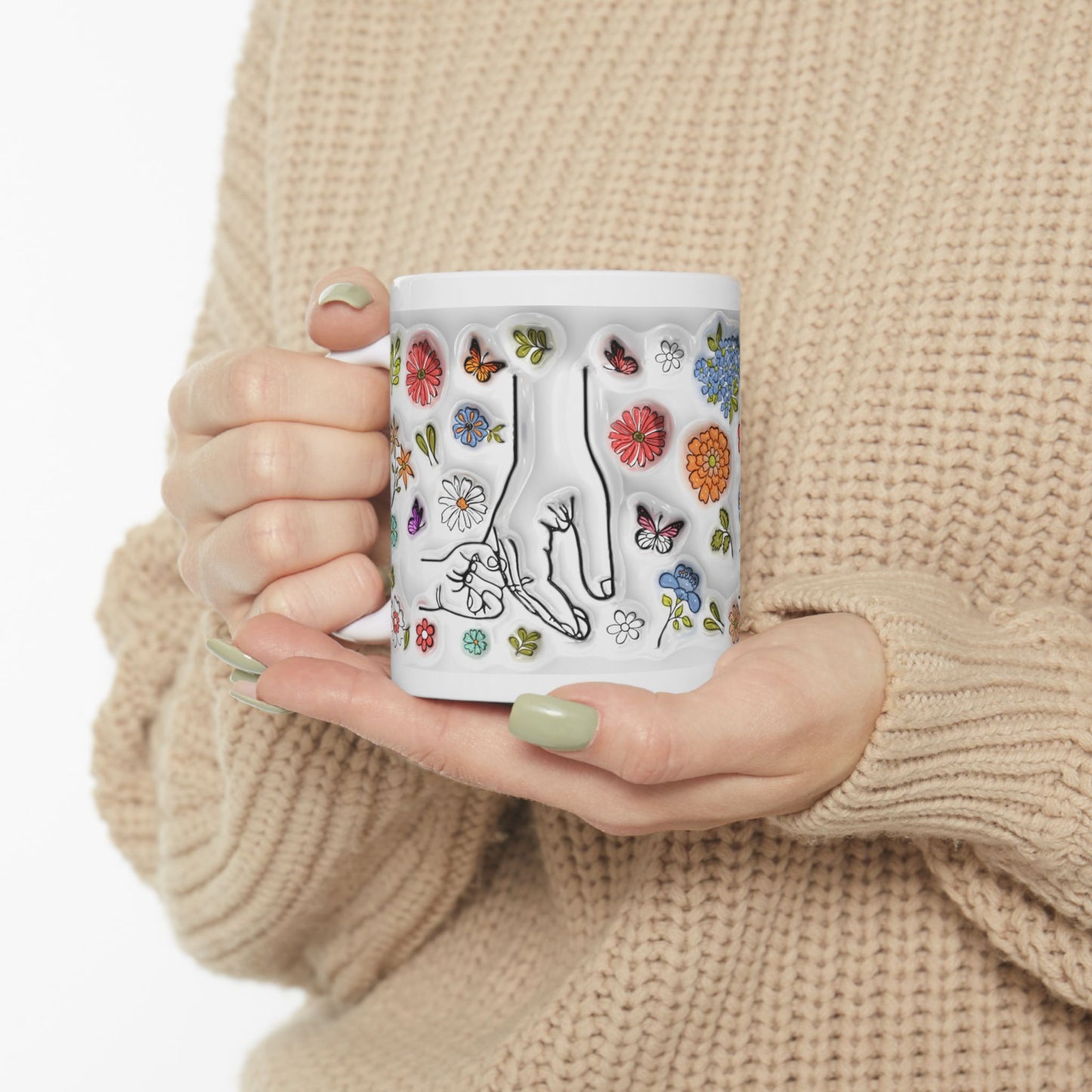 Floral Ceramic Mug for Mom - 11oz & 15oz