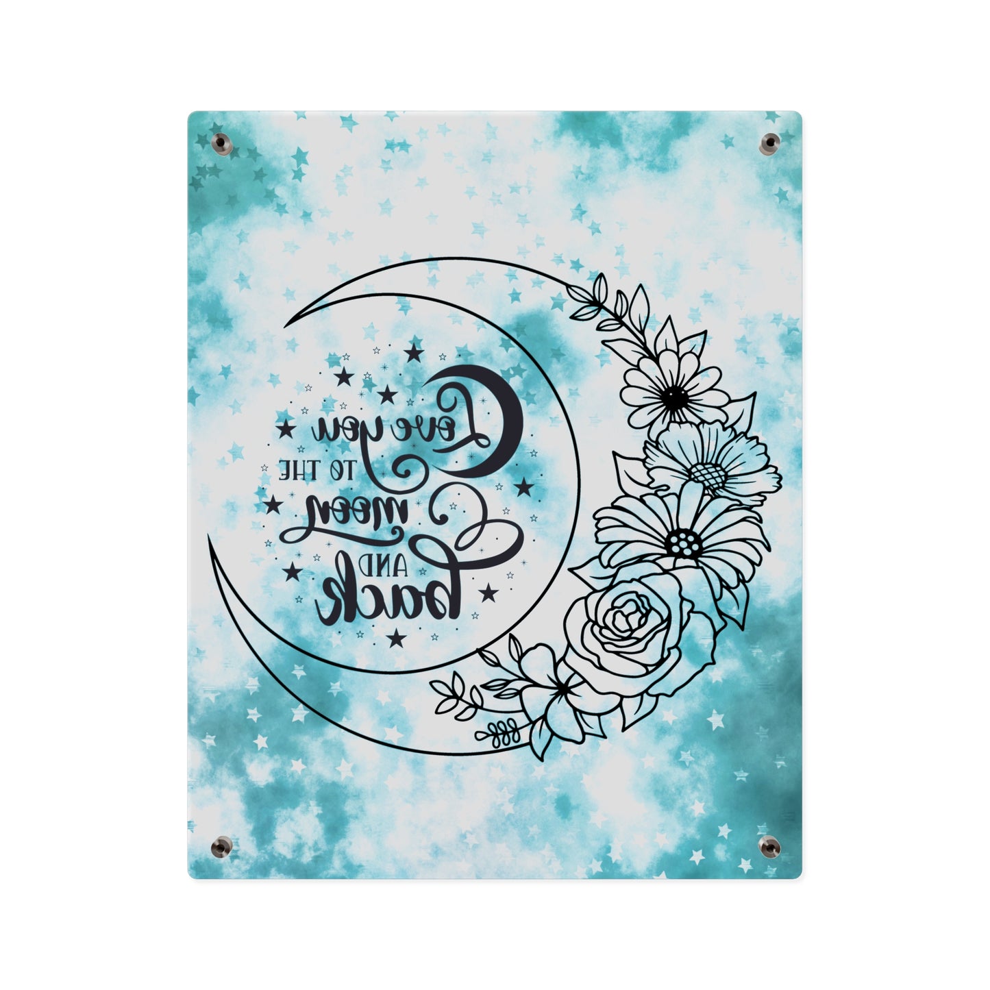 Starry Love You To The Moon And Back Acrylic Wall Art Panel, Beautiful Decor for Any Room, Accent for Any Room, Great Gift Idea for Any Occasion