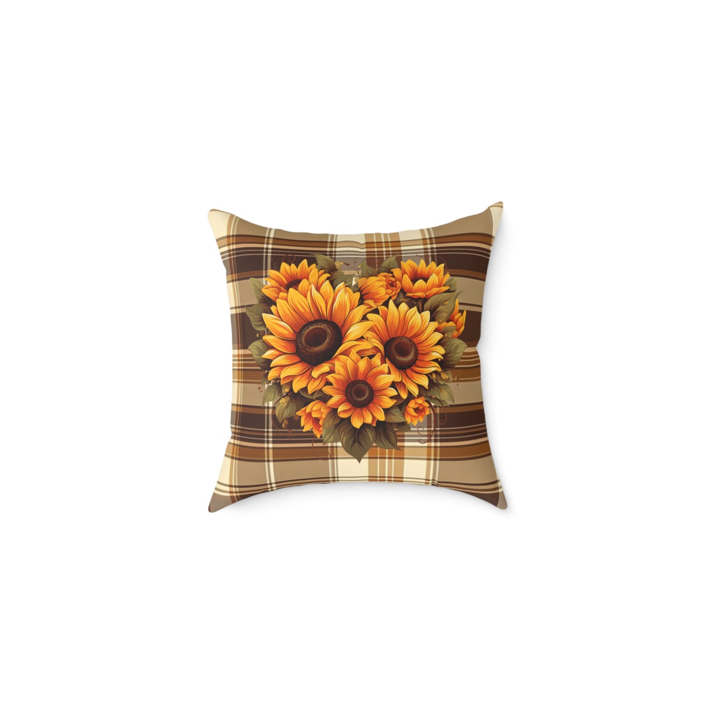 Fall Decor Square Poly Canvas Pillow, Beautiful Two-Sided Fall Decor Pillow for Home or Office, Stylish Fall Accent for Any Room