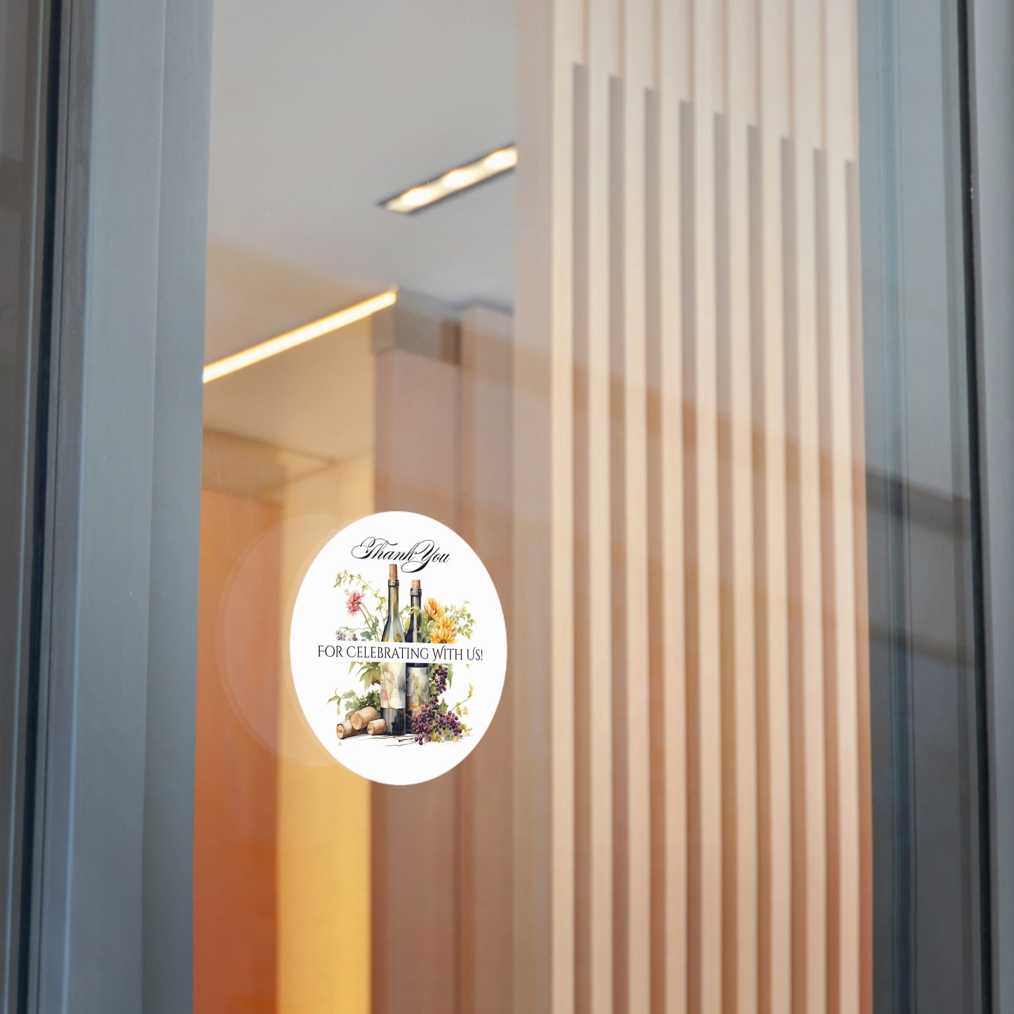 Custom Thank You Vinyl Stickers for Weddings, Party Favors, Engagements, Floral Design, Personalized Name Labels, Celebration Decal