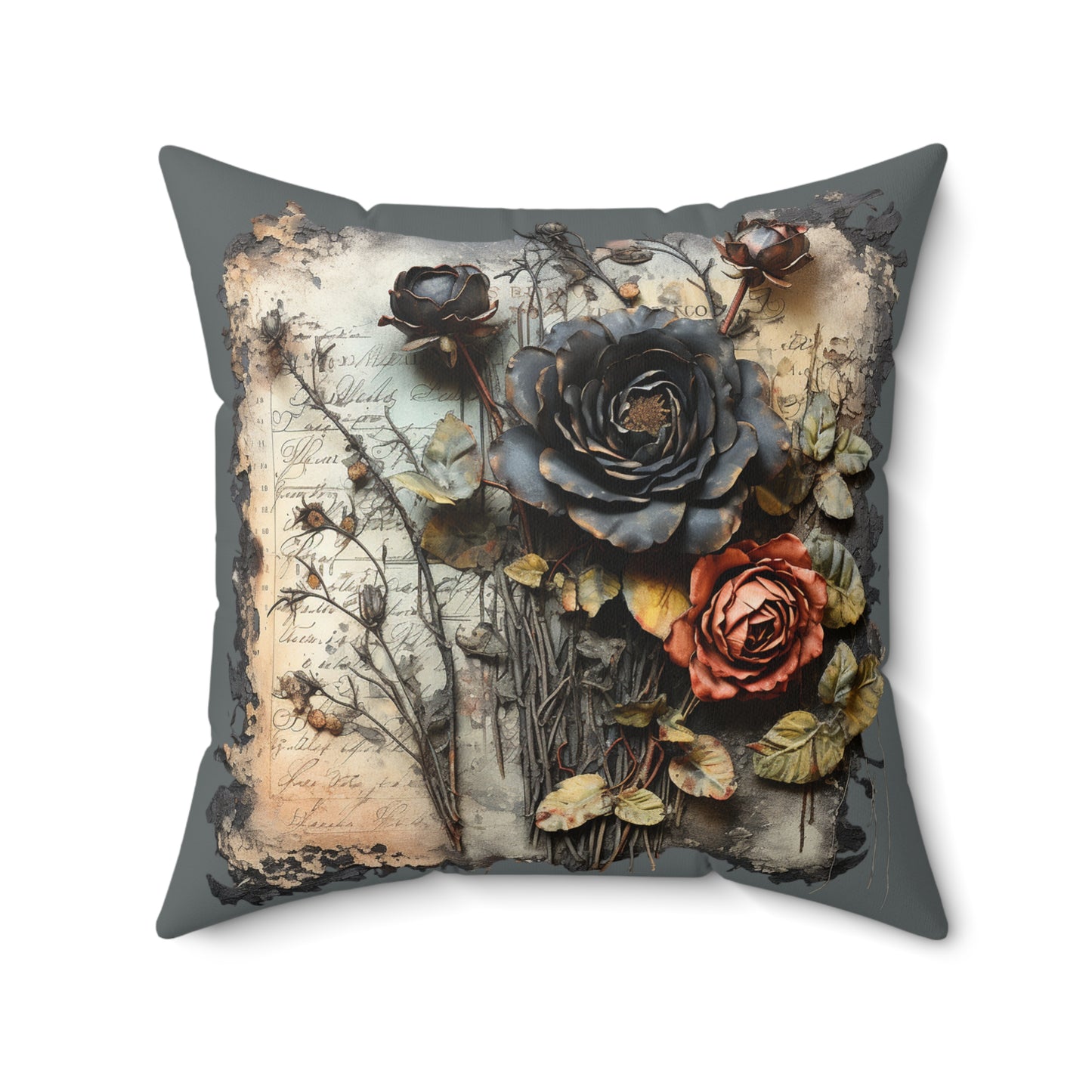 Vintage Floral Throw Pillow - Boho Cozy Home Decor Housewarming Gift
