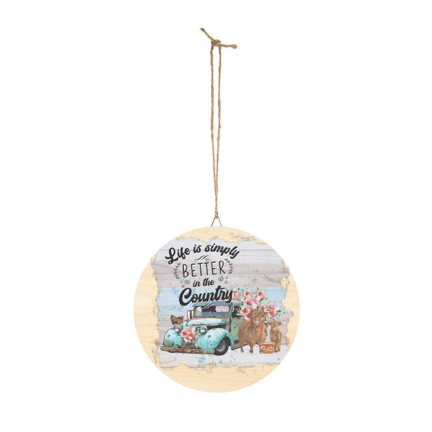 Rustic Country Theme Wood Signs - Country Life Home Office Housewarming Gift