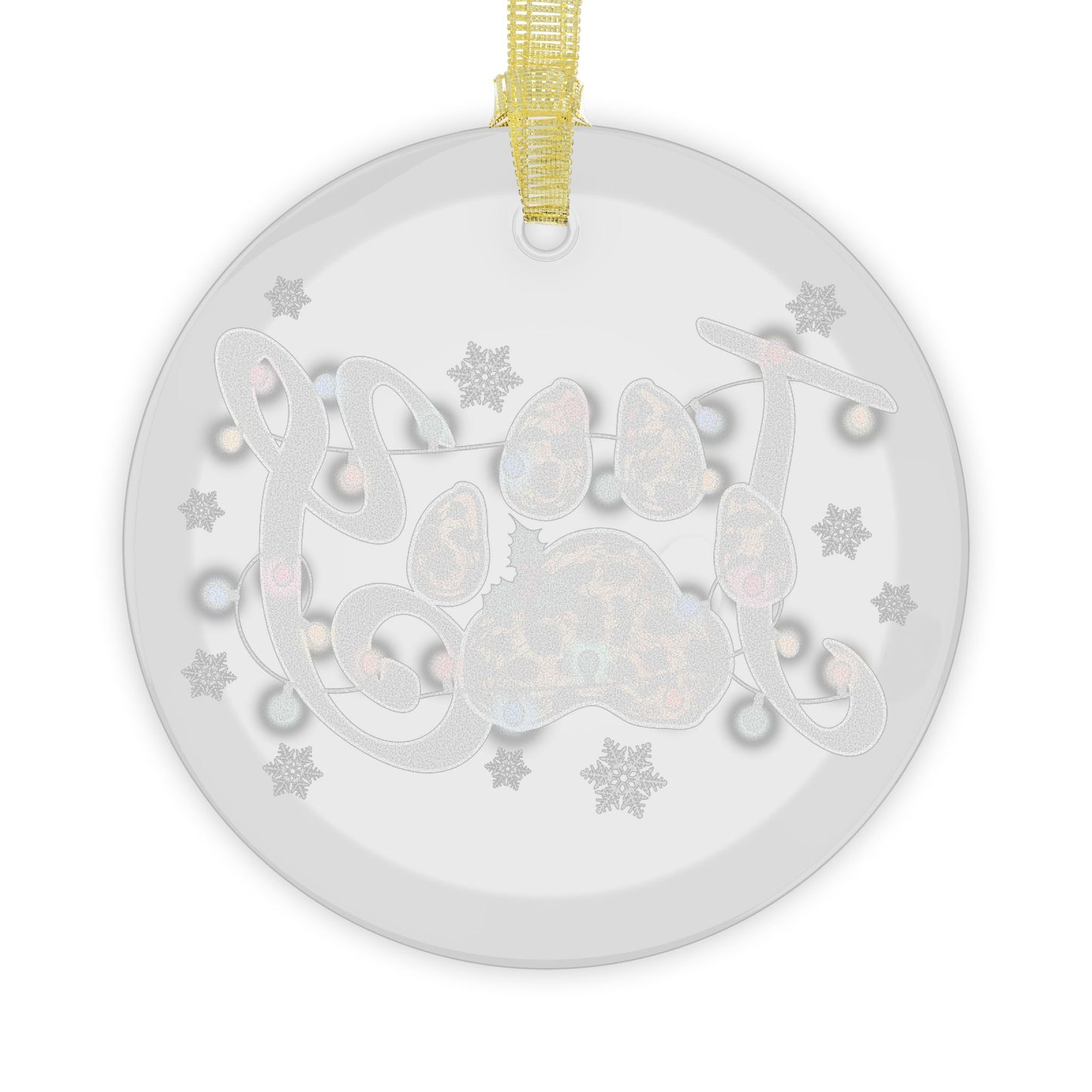 Pet Theme Holiday Glass Ornaments - Joy Christmas Pet Quote Animal Lovers Gift