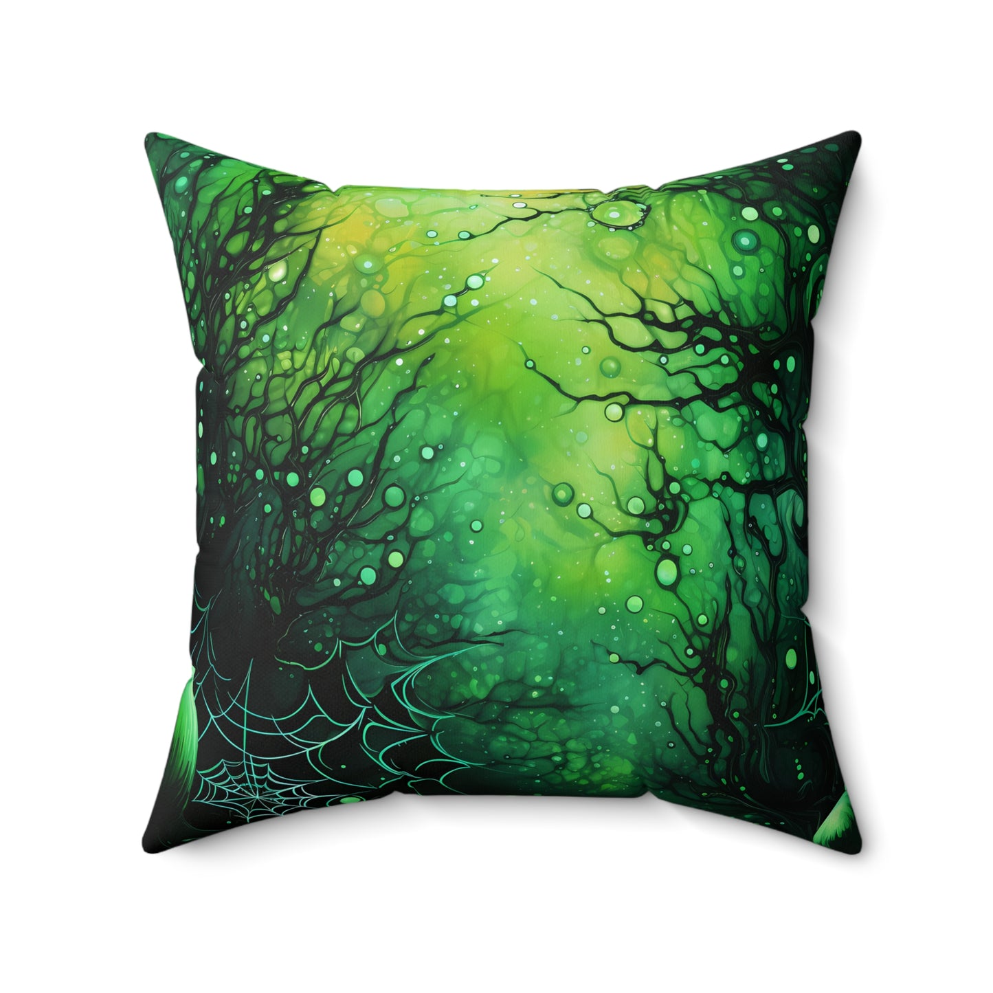 Halloween Theme Spun Polyester Square Pillow, Festive and Perfect Halloween Theme Decor for Home, Halloween Accent for Any Room
