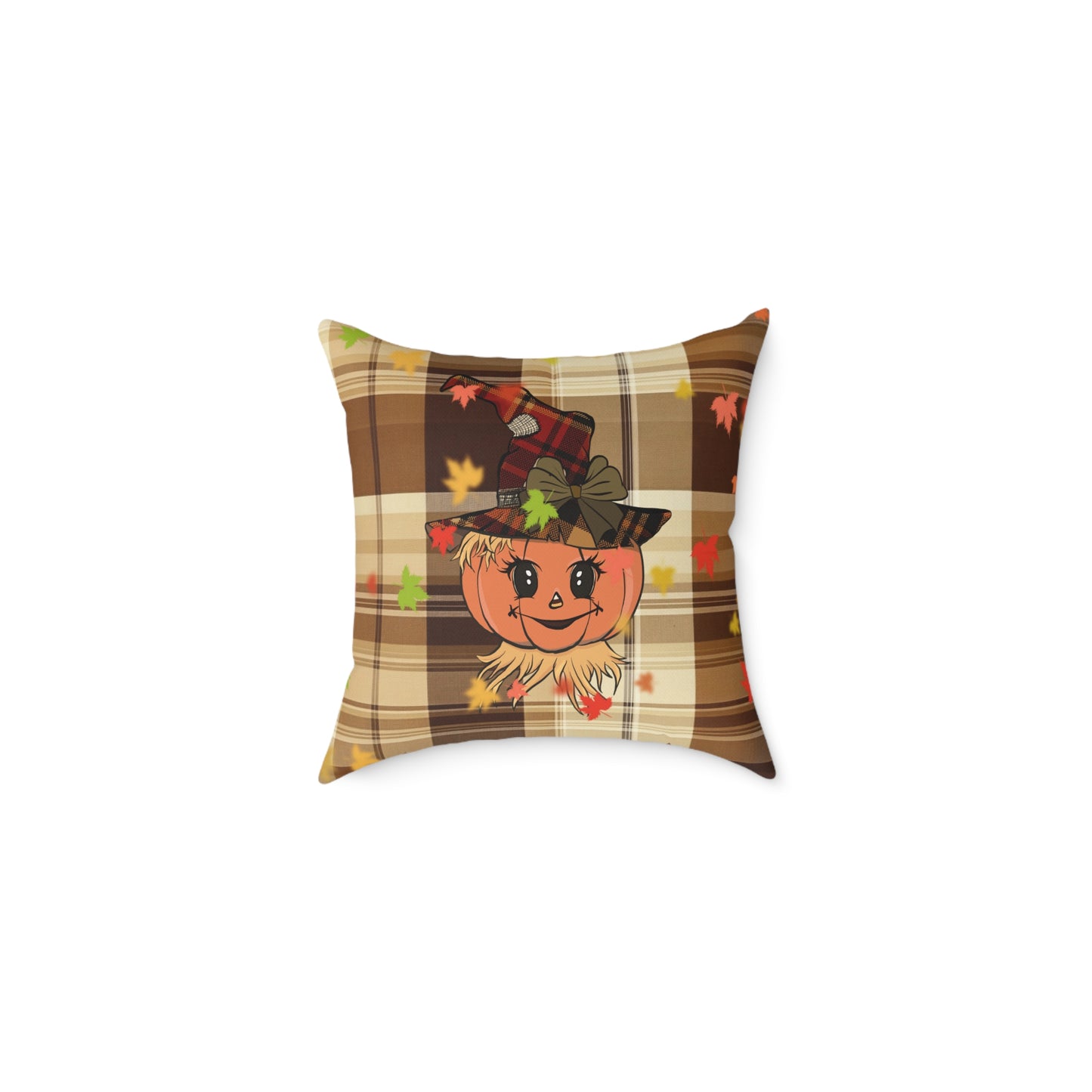 Fall Decor Square Poly Canvas Pillow, Stylish Two-Sided Fall Quote Decor Pillow for Home or Office, Beautiful Accent for Any Room