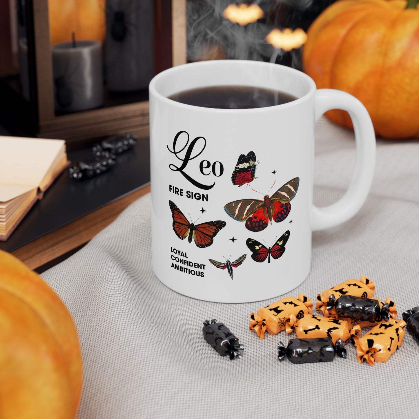 Leo Zodiac Ceramic Mug - Strength & Passion - 11oz/15oz Coffee Cup