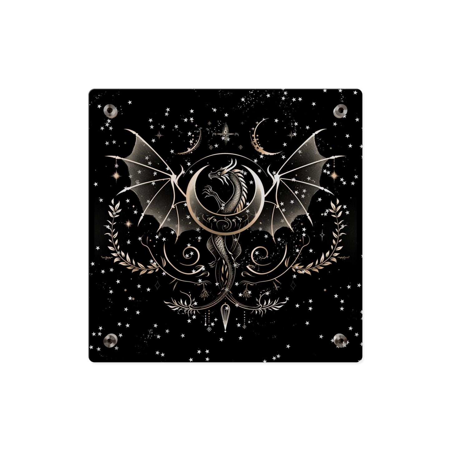 Mystical Dragon Acrylic Wall Art Panels - Celestial Decor for Fantasy Lovers