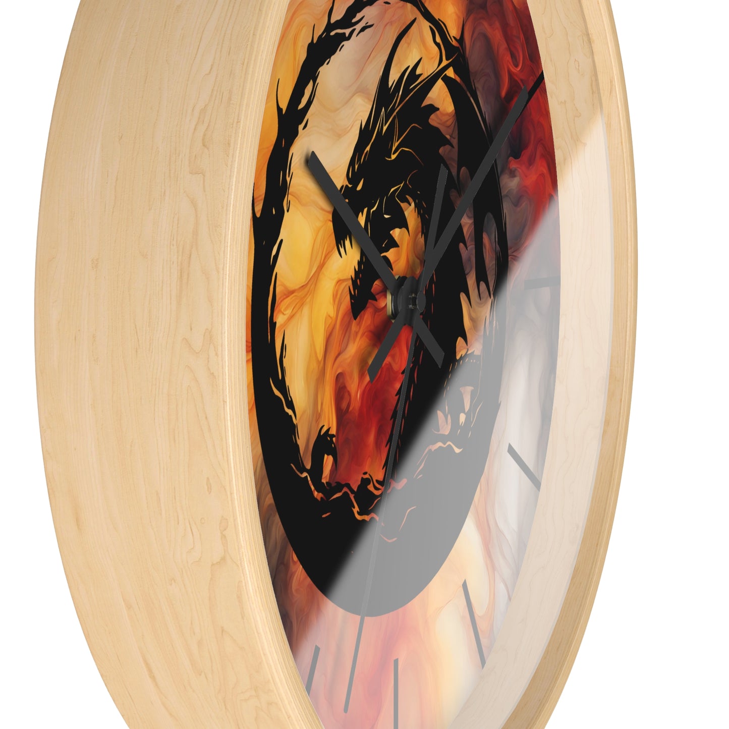 Dragon Smoky Wall Clock - Mystical Home Office Decor Gift