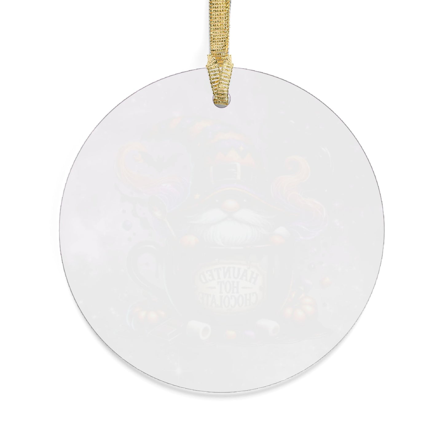 Haunted Hot Chocolate Gnome Acrylic Ornament - Festive Holiday Ornament