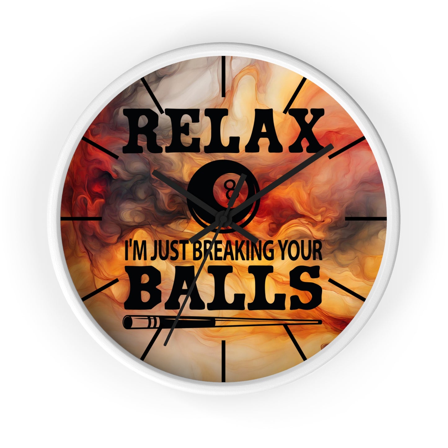 Pool Quote Wall Clock - Gift for Pool Lovers & Billiards Fans