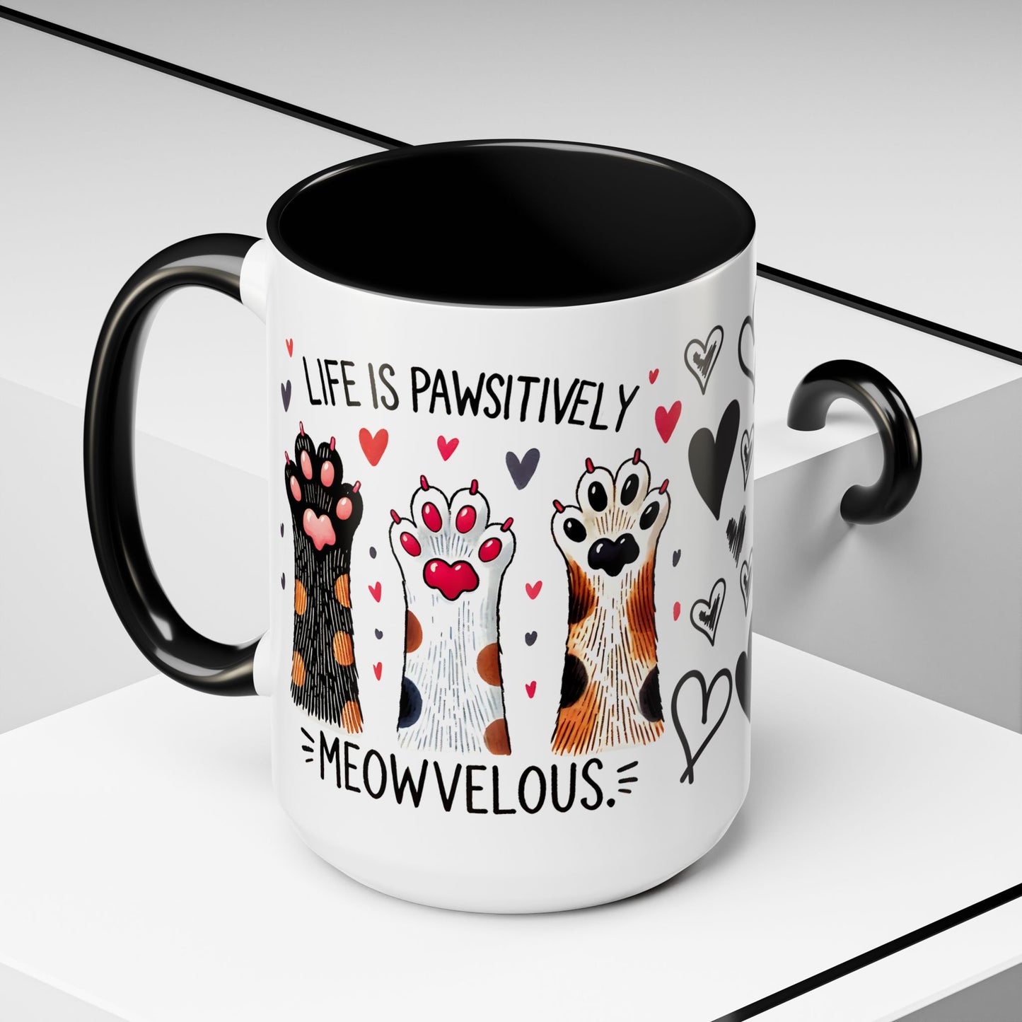 Coffee Mug - Humorous Stylish Cat Saying Mug, Gift Mug for Cat Lovers, Animal Lover Gift Idea, Housewarming Gift