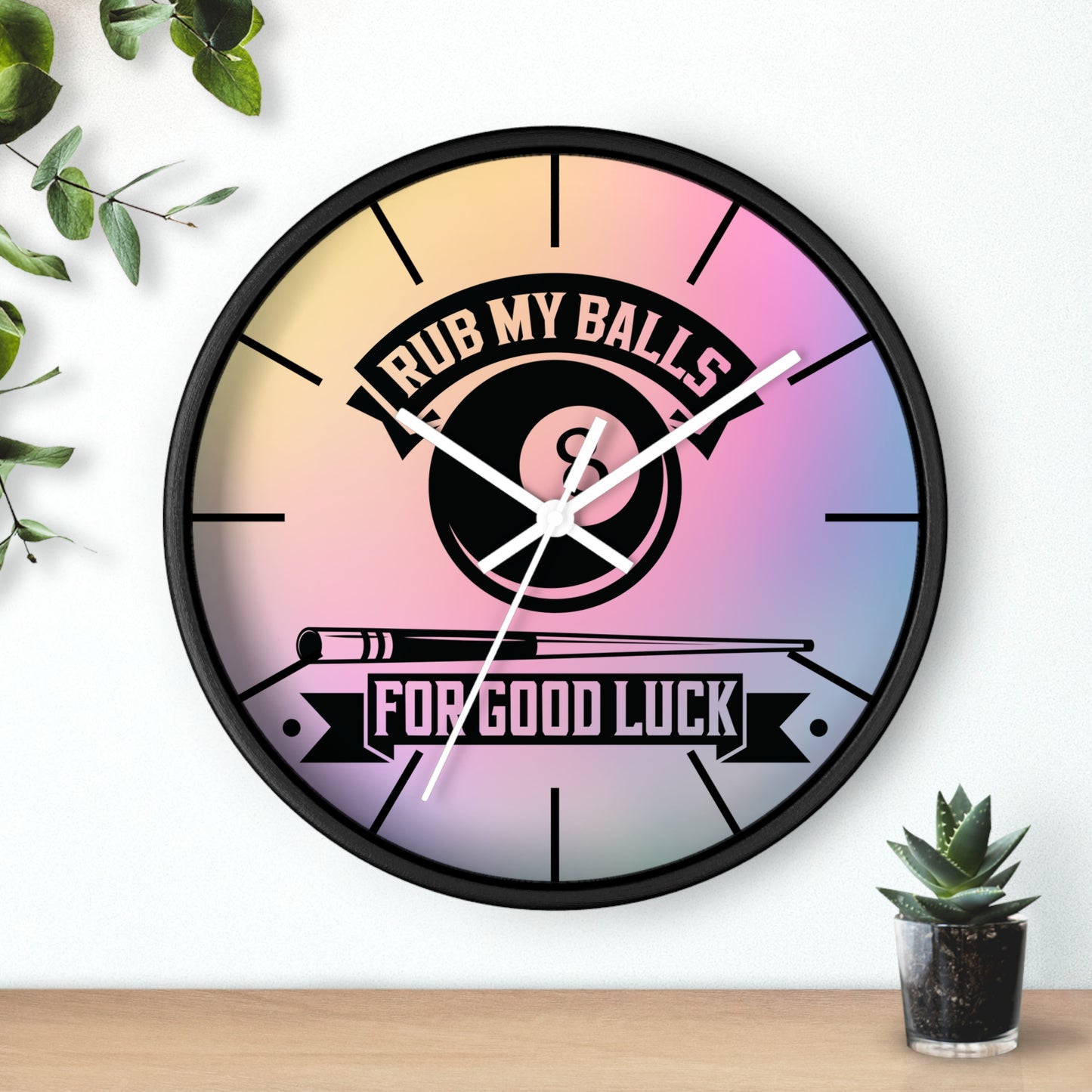 Pool Humor Quote Wall Clock - Game Room Decor Gift