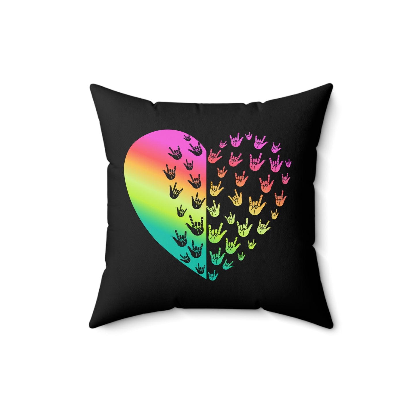 Festive Spun Polyester Square Pillow - Valentine Theme, Good Friends Wine Together Quote