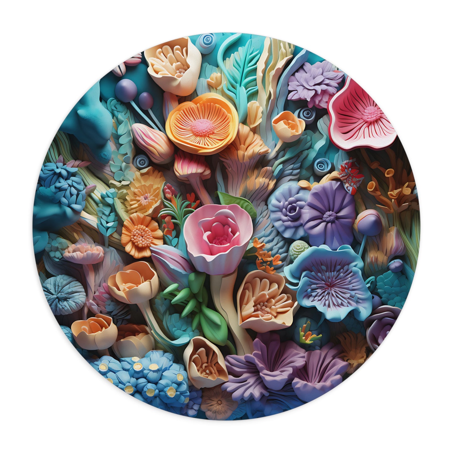 Petals & Blooms Floral Desk Mouse Pad - Vibrant Nature-Inspired Desk Accessory