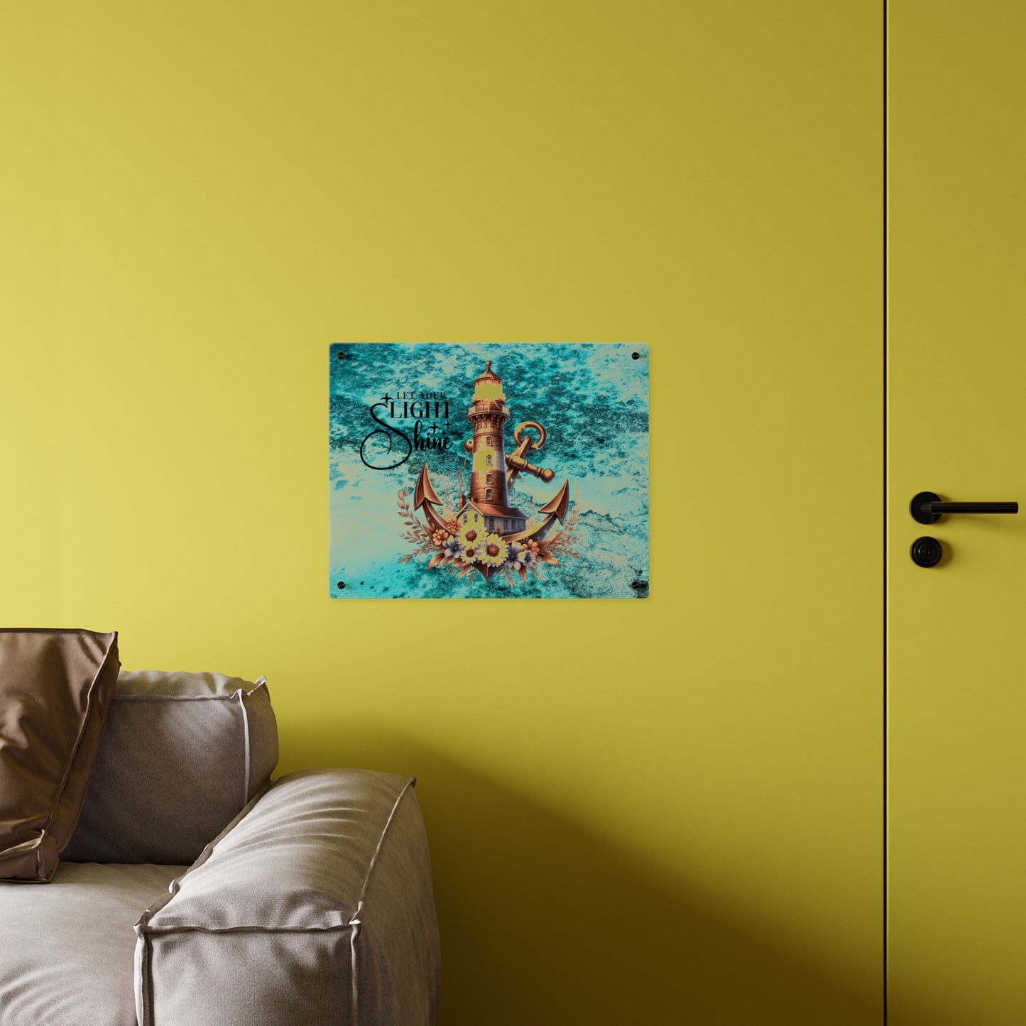 Nautical Acrylic Wall Art Panel - "Let Your Light Shine" Home Decor