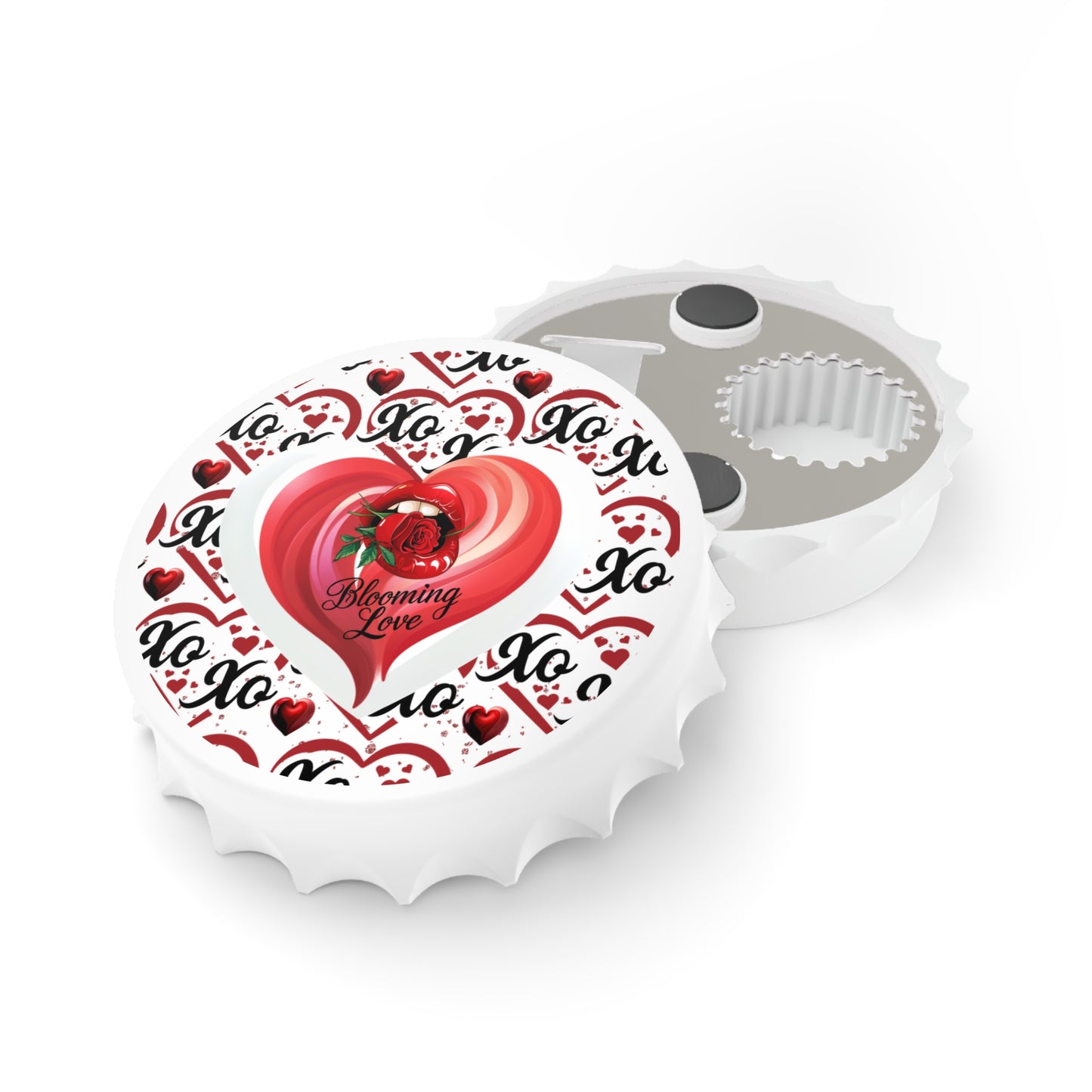 Romantic Heart Bottle Opener - Blooming Love Gift