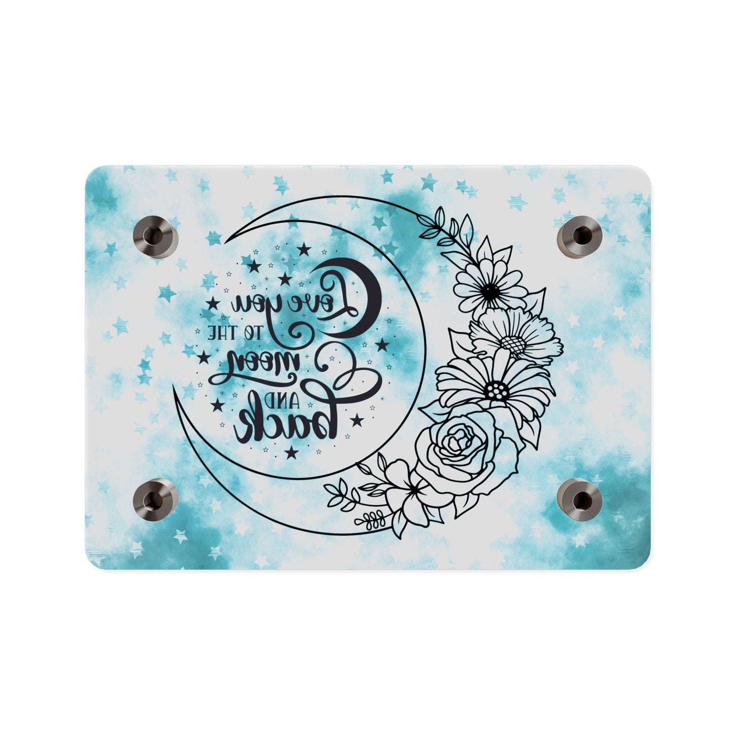Starry Love You To The Moon And Back Acrylic Wall Art Panel, Beautiful Decor for Any Room, Accent for Any Room, Great Gift Idea for Any Occasion