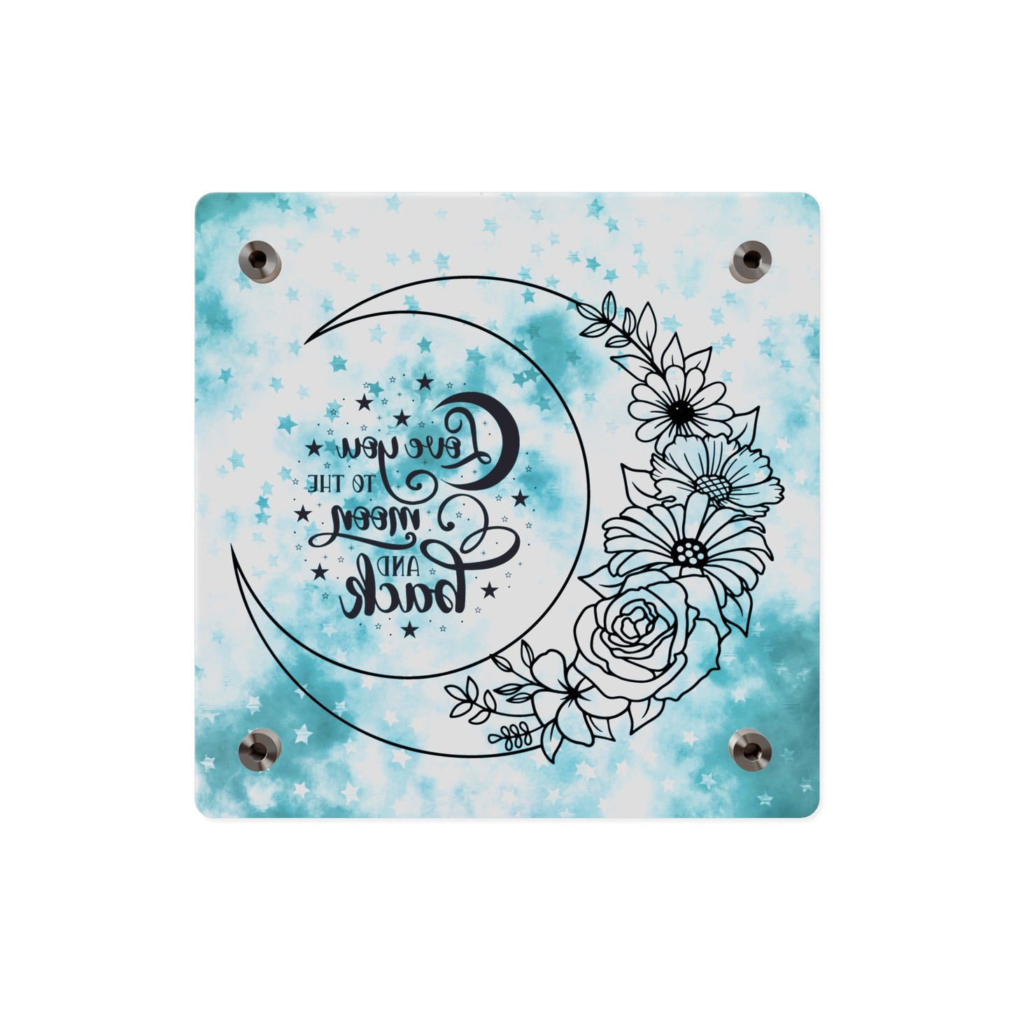 Starry Love You To The Moon And Back Acrylic Wall Art Panel, Beautiful Decor for Any Room, Accent for Any Room, Great Gift Idea for Any Occasion