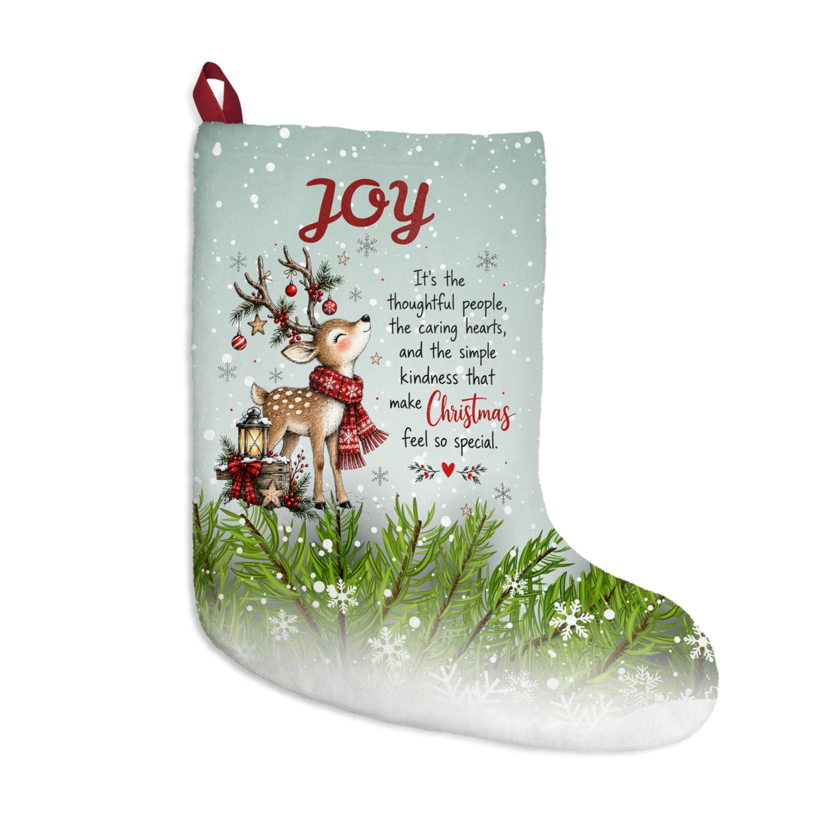 Personalizable Christmas Stocking - Christmas Reindeer Stocking