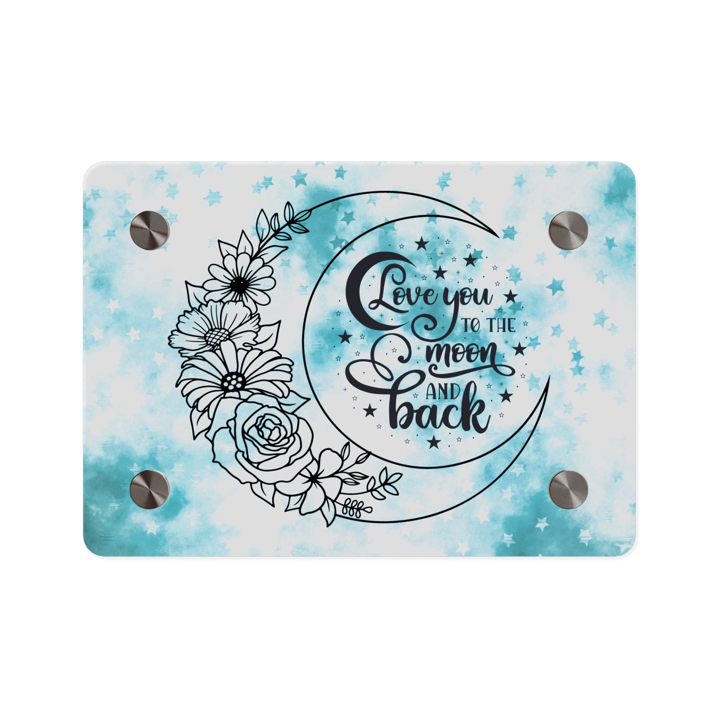 Starry Love You To The Moon And Back Acrylic Wall Art Panel, Beautiful Decor for Any Room, Accent for Any Room, Great Gift Idea for Any Occasion