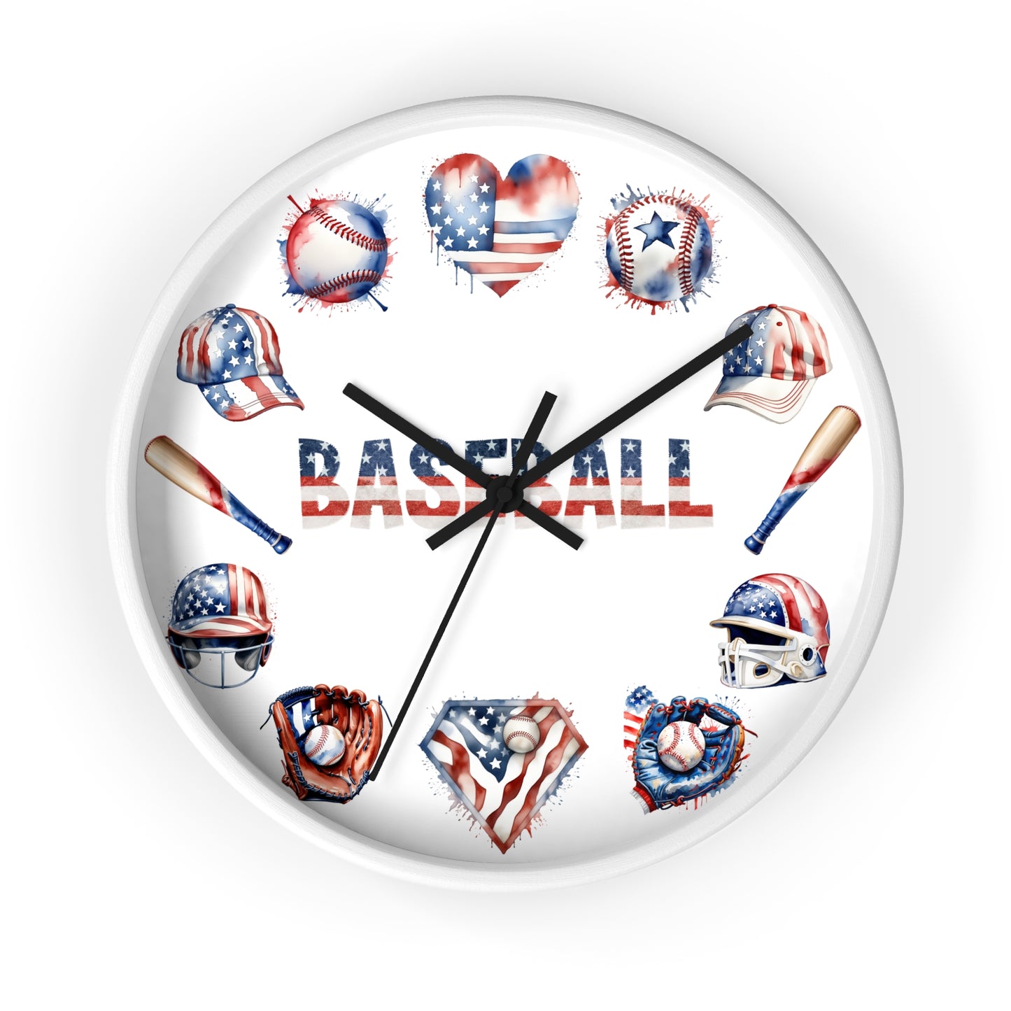 Baseball Theme Wall Clock - Sports Decor Gift for Baseball Lovers
