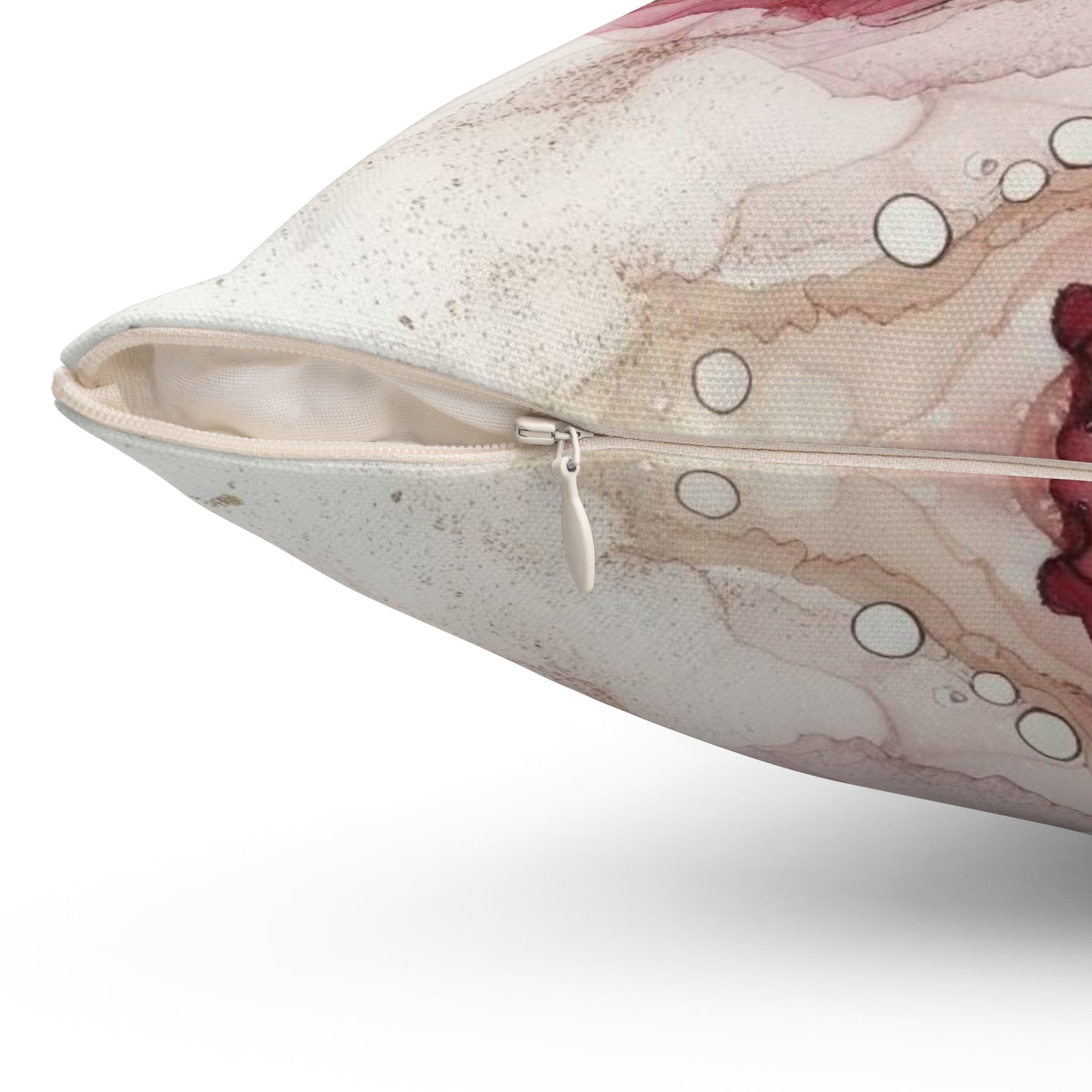 Decorative Spun Polyester Square Pillow, Beautiful Decor Pillow for Home or Office, Stylish Accent for Any Room,