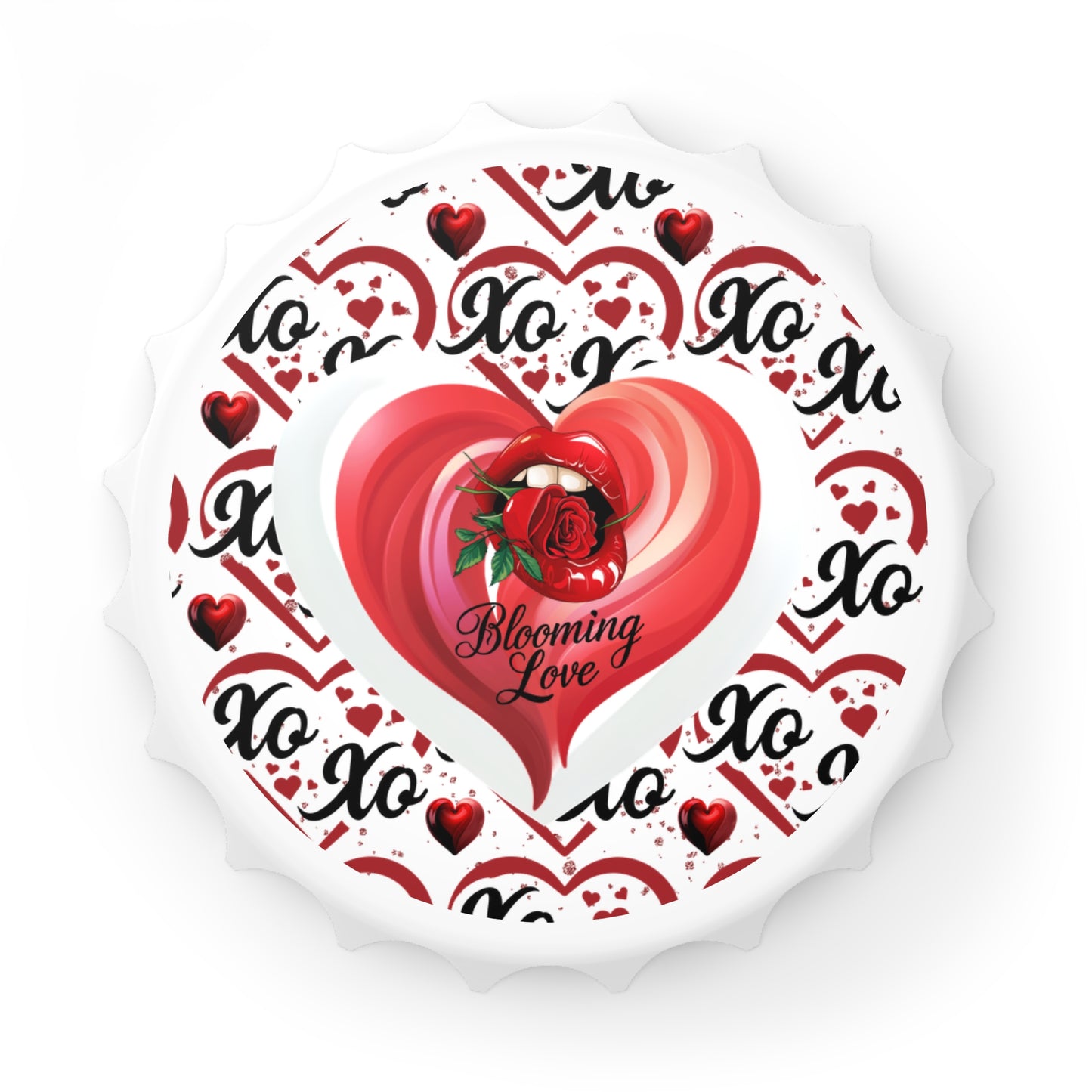 Romantic Heart Bottle Opener - Blooming Love Gift