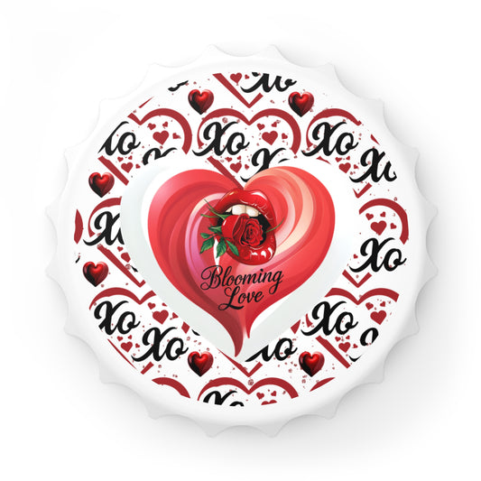 Romantic Heart Bottle Opener - Blooming Love Gift