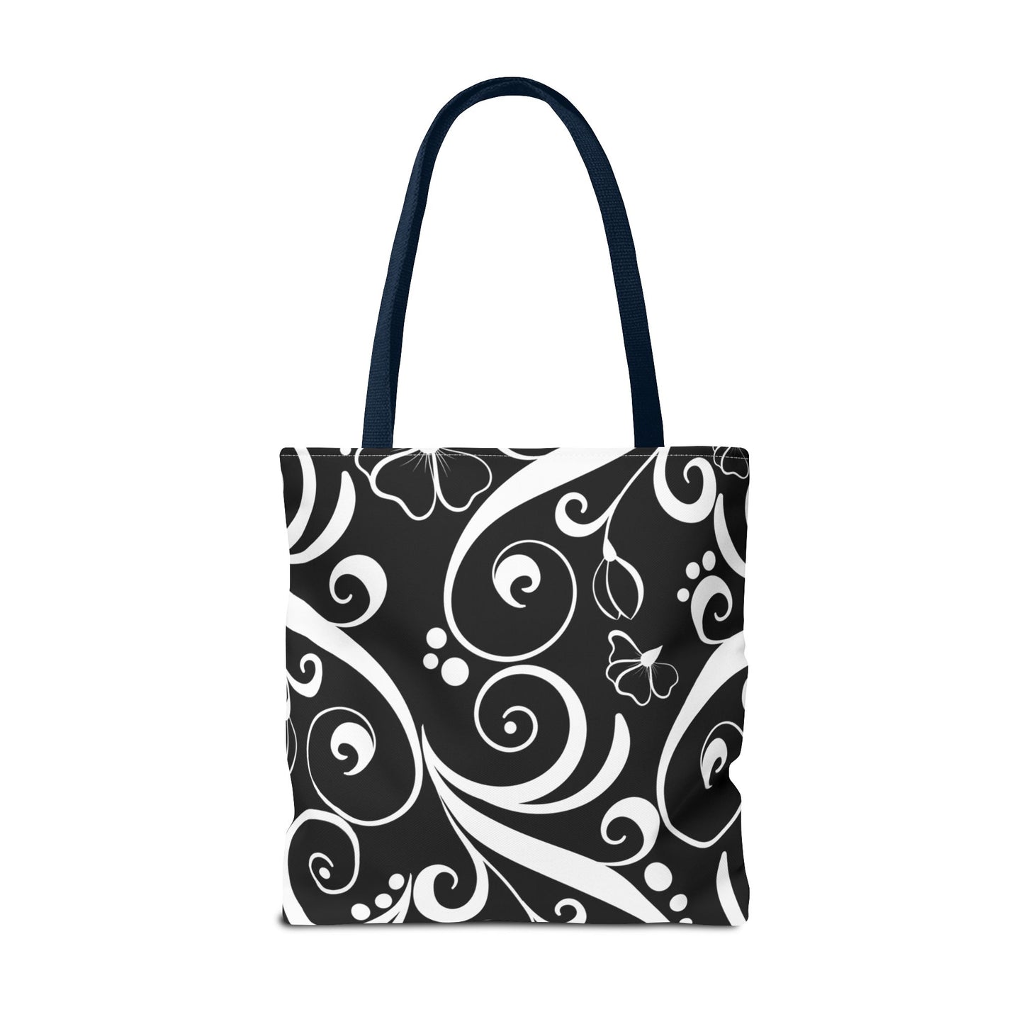 Fashionable Black and White Pattern Tote Bag (AOP), Stylish, Great Gift Idea for Birthdays, Holidays, Any Occasion for Anyone