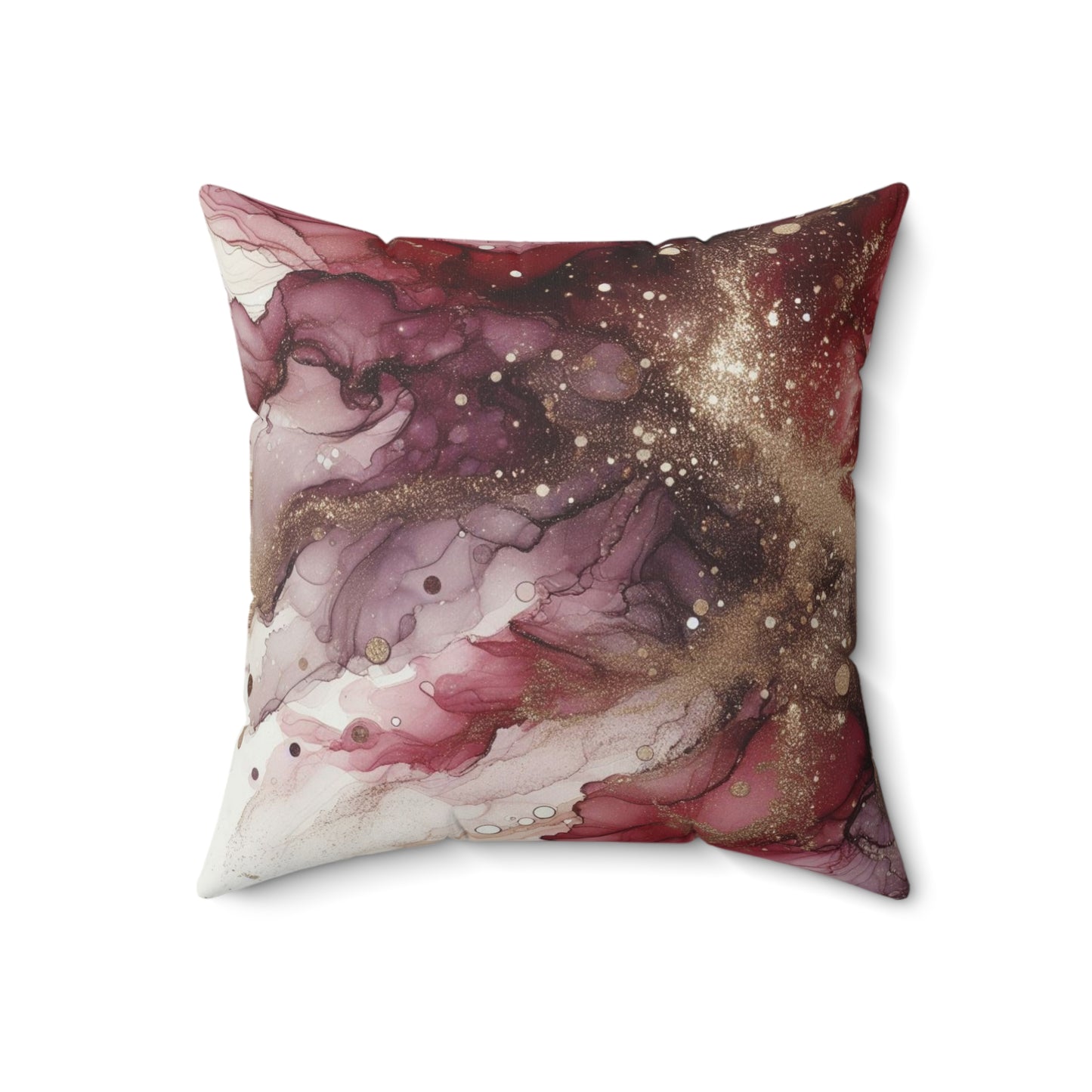 Decorative Spun Polyester Square Pillow, Beautiful Decor Pillow for Home or Office, Stylish Accent for Any Room,