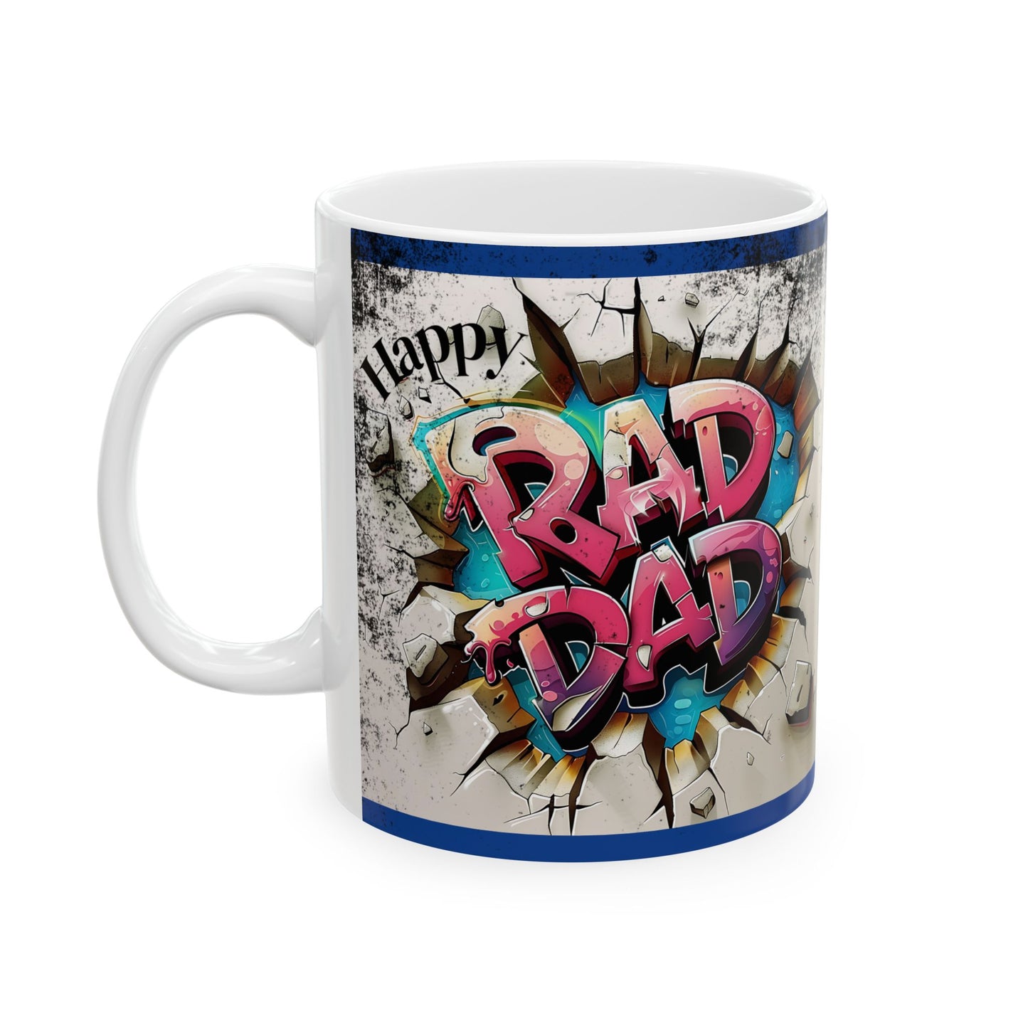 3D Graffiti Mug - Unique Coffee Cup Dads, Father's Day, for Art Lovers, Gift for Birthdays, Creative Kitchen Decor, Visual Art Appreciation