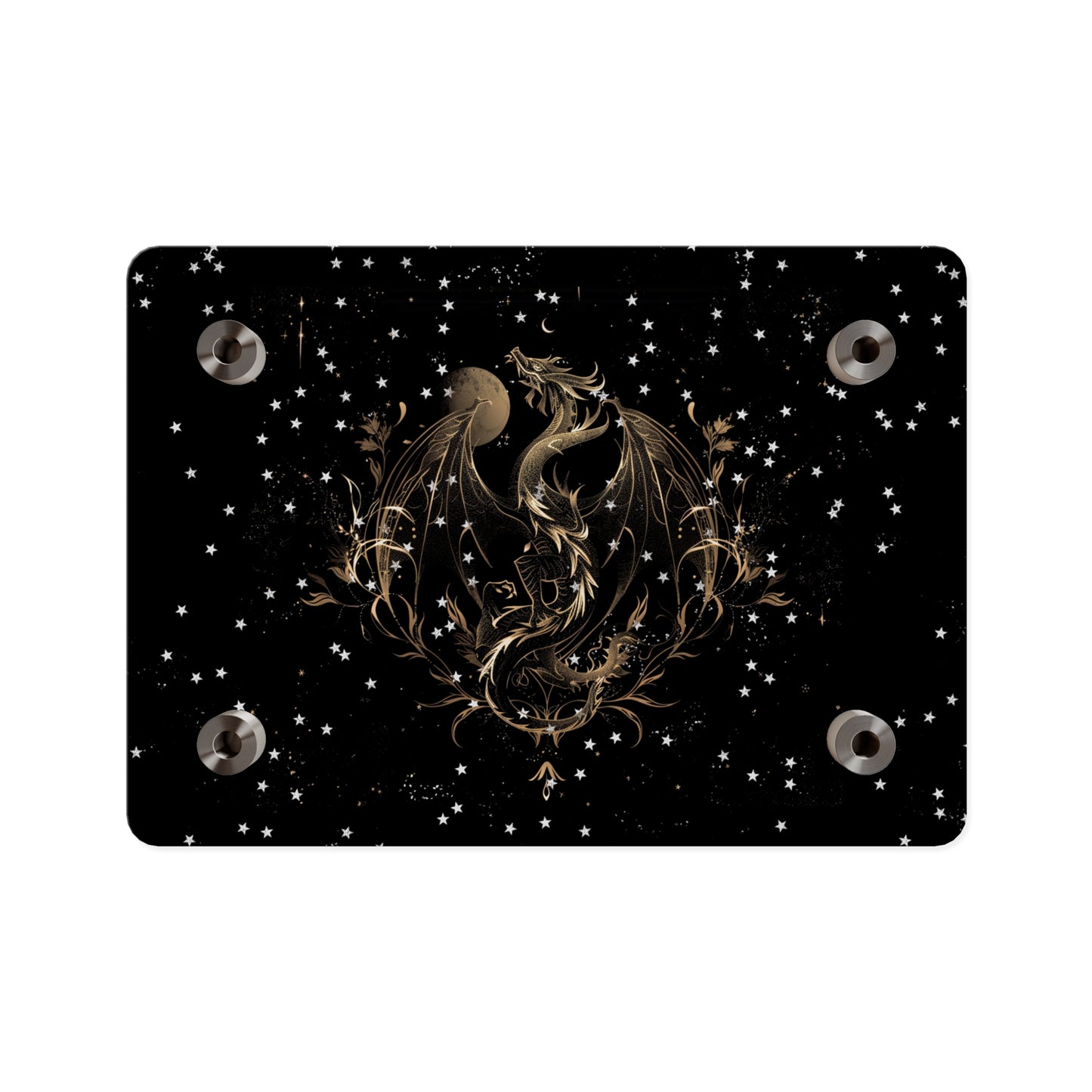 Sleek Dragon Acrylic Wall Art Panel - Celestial Decor for Fantasy Lovers