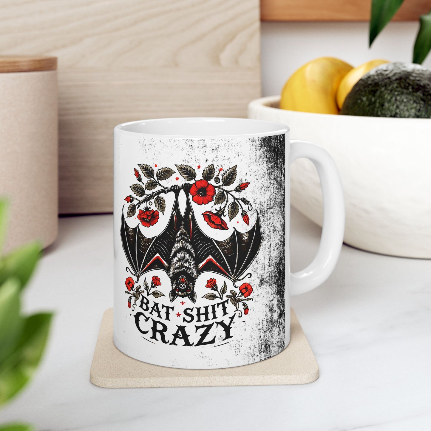 Ceramic Mug - "Baby, I'm Bat Crazy" - Gothic Coffee Mug (11oz, 15oz)