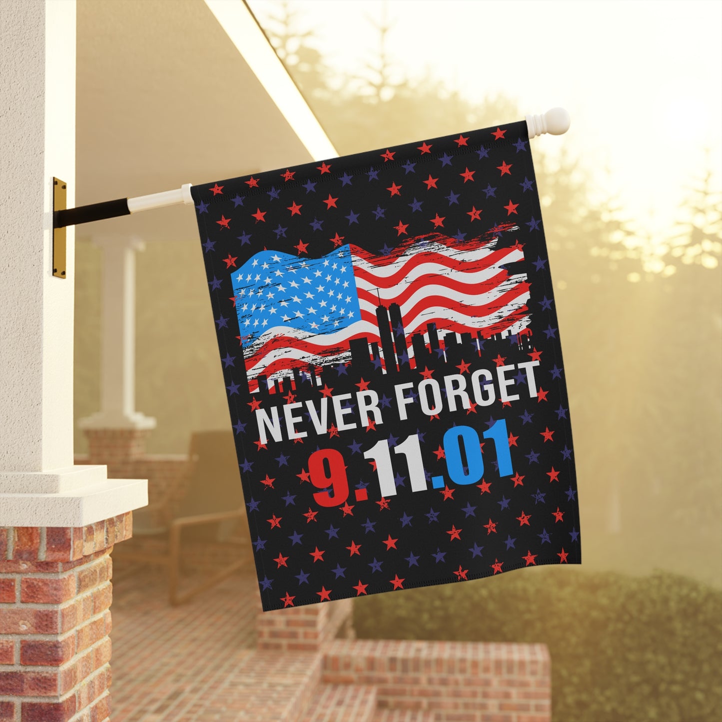 Patriotic Garden Flag - Never Forget 9/11 Banner, Memorial Decor, Outdoor Flag, Independence Day Decoration, American Home Accessories
